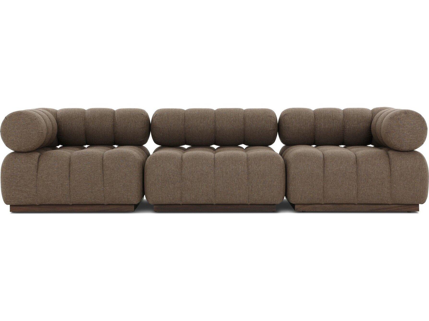 Four Hands Outdoor Solano Ellor Brown Fabric Cushion Sofa