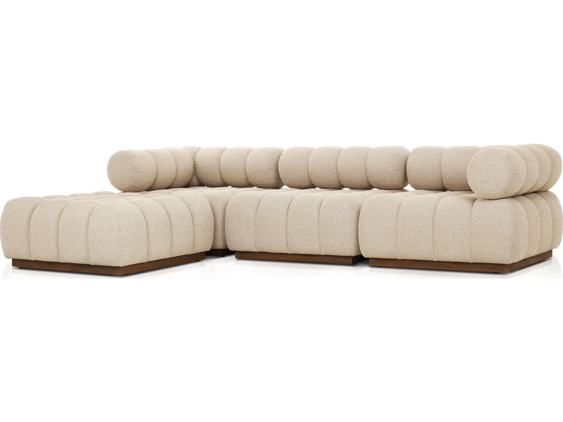 Four Hands Outdoor Solano Hayes Cream Fabric Cushion Sofa