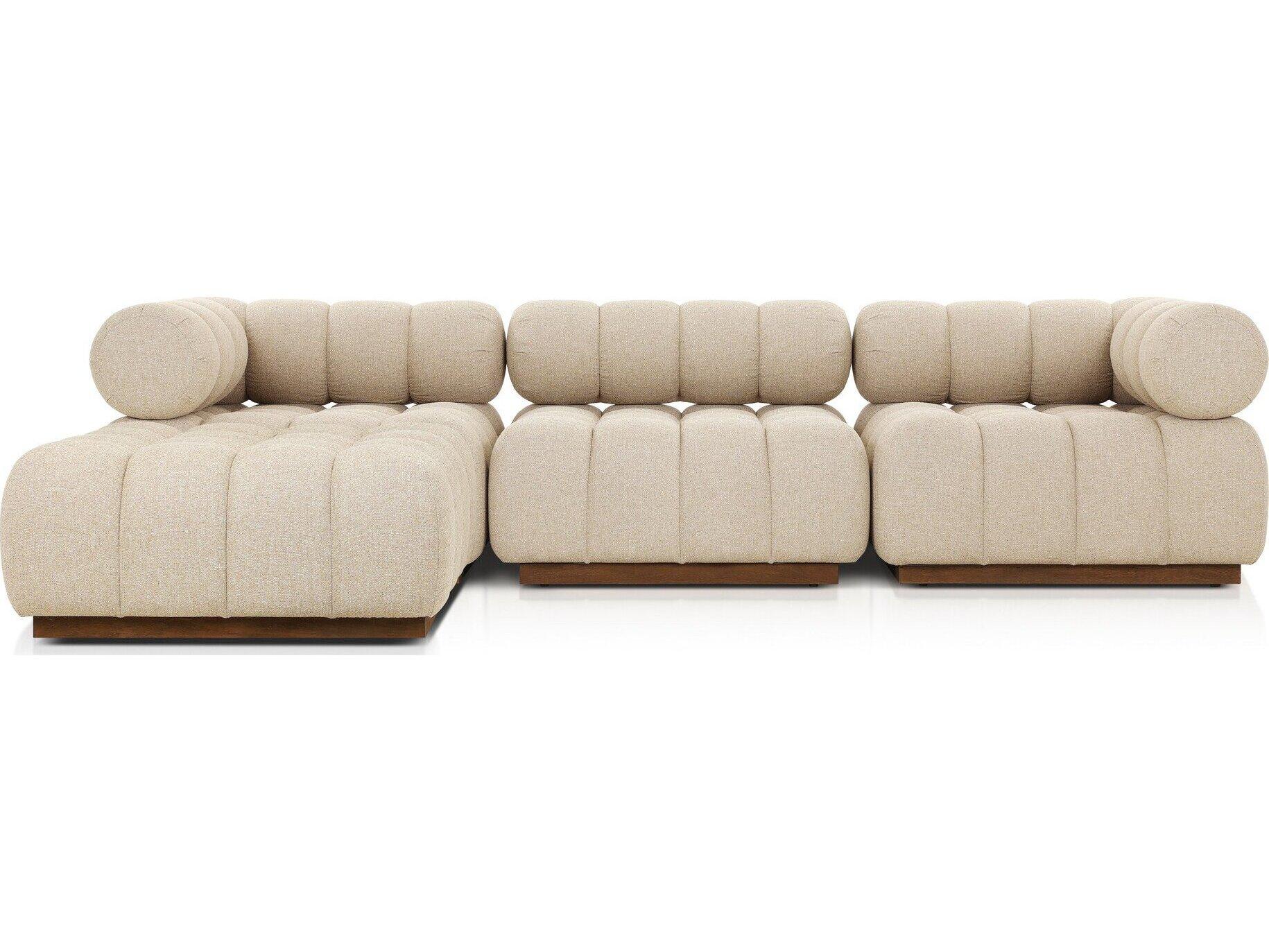 Four Hands Outdoor Solano Hayes Cream Fabric Cushion Sofa