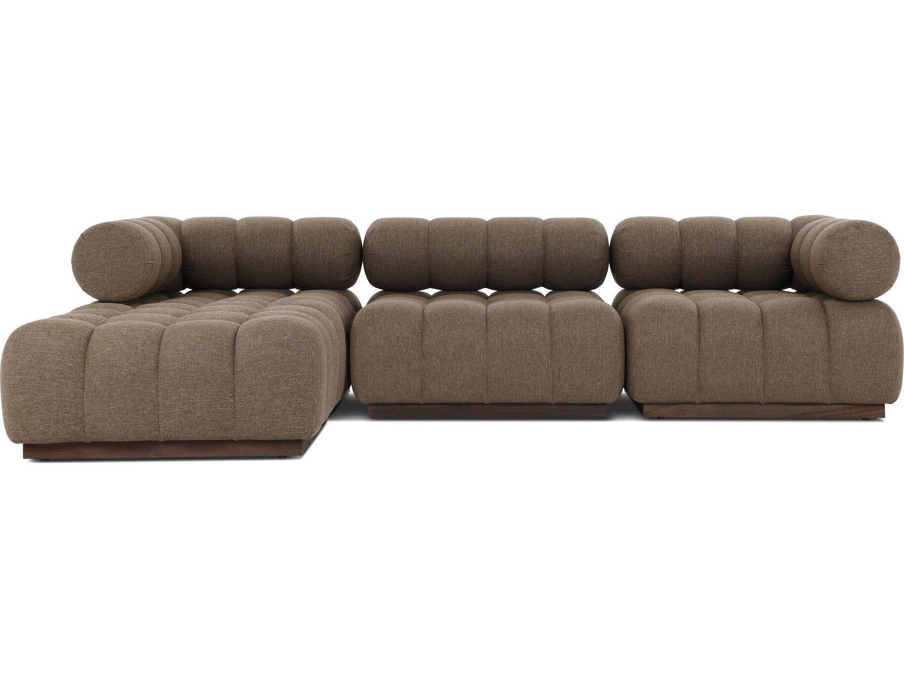 Four Hands Outdoor Solano Ellor Brown Fabric Cushion Sofa