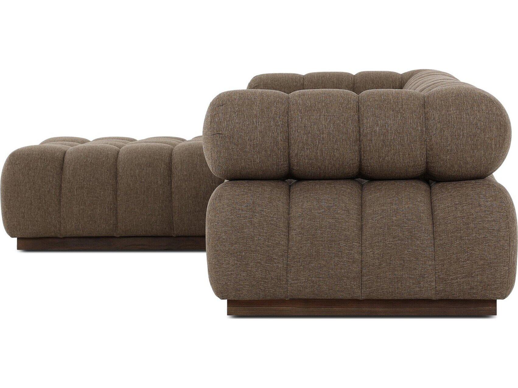 Four Hands Outdoor Solano Ellor Brown Fabric Cushion Sofa