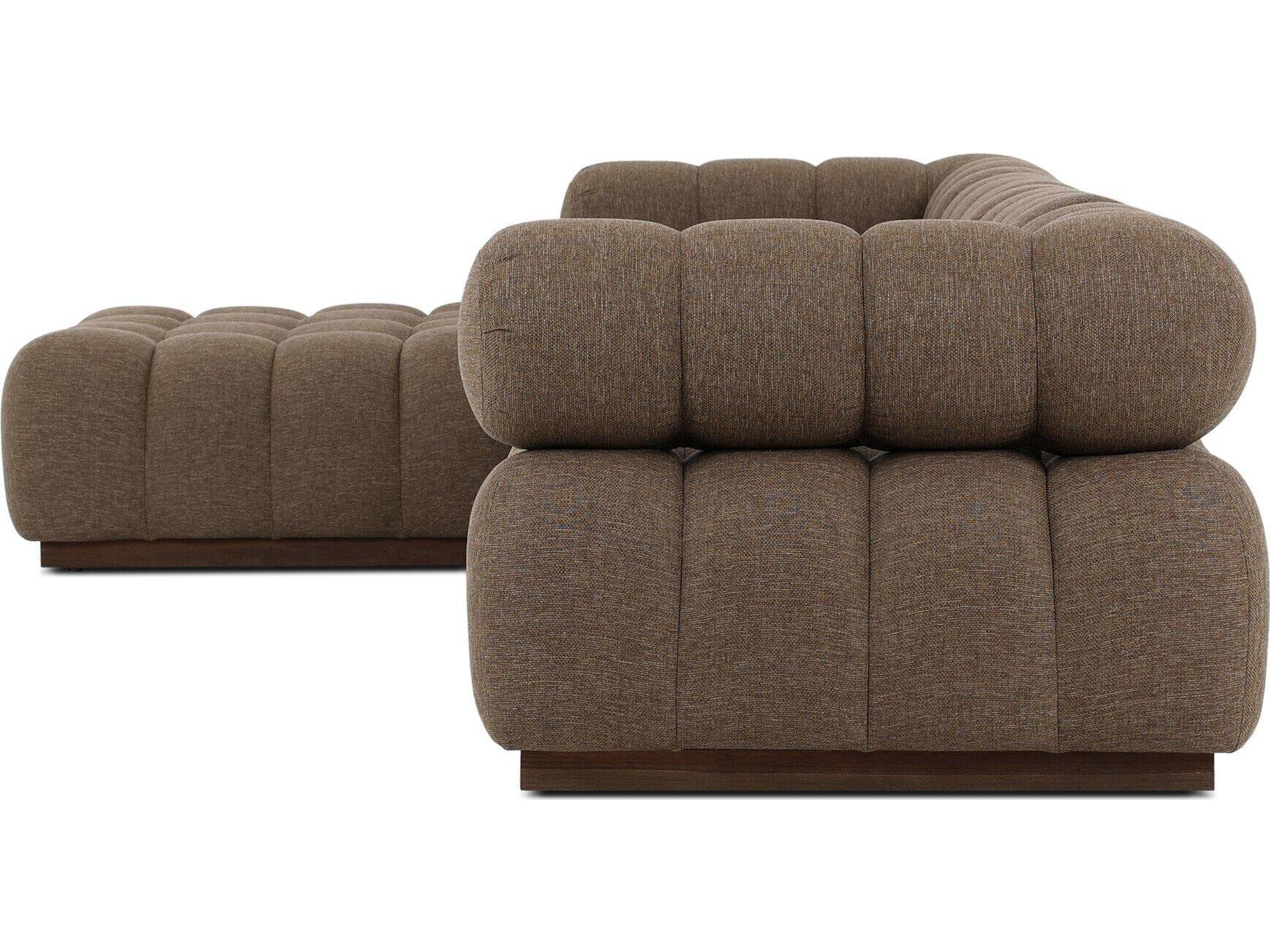 Four Hands Outdoor Solano Ellor Brown Fabric Cushion Sofa