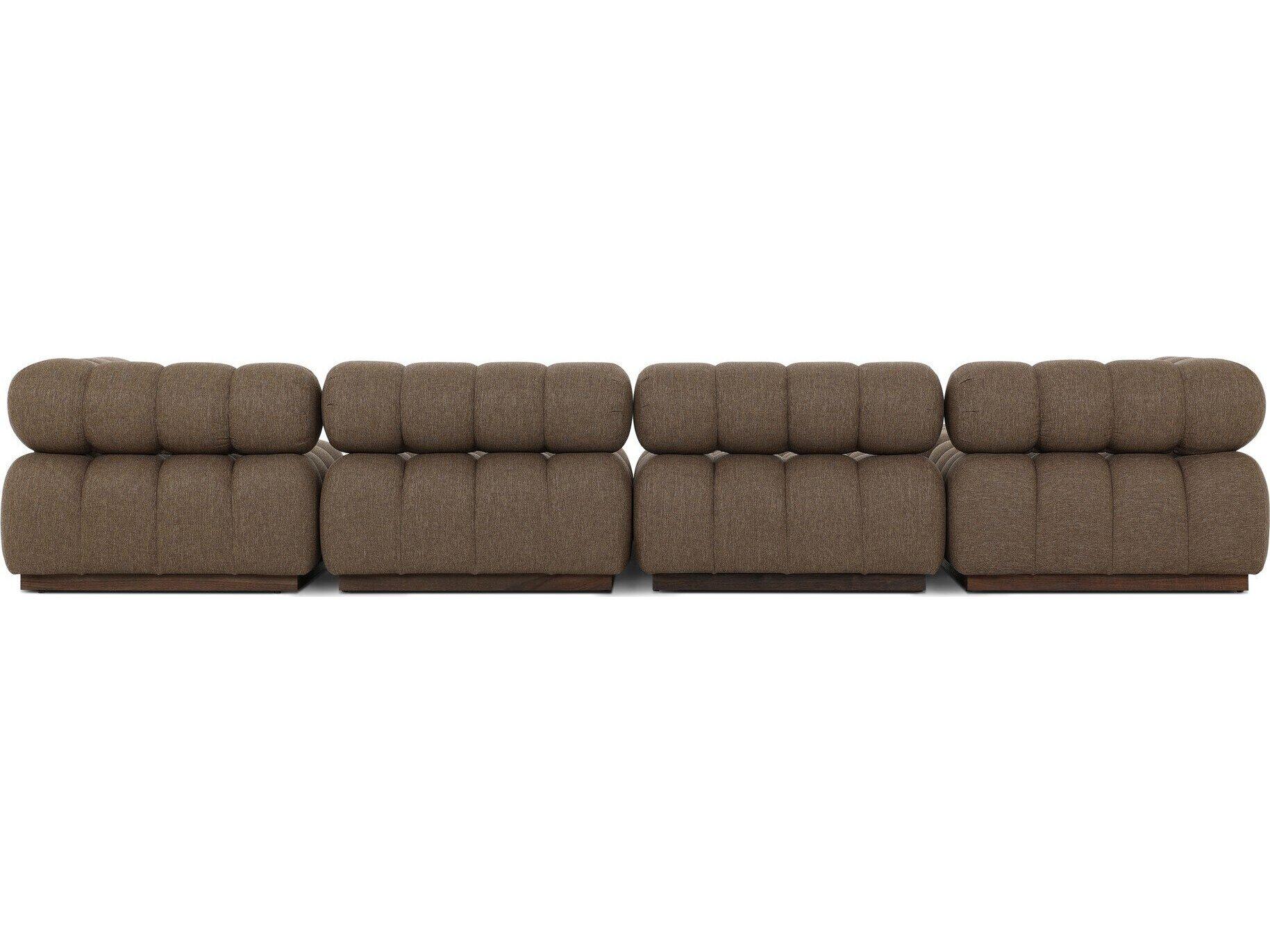 Four Hands Outdoor Solano Ellor Brown Fabric Cushion Sofa