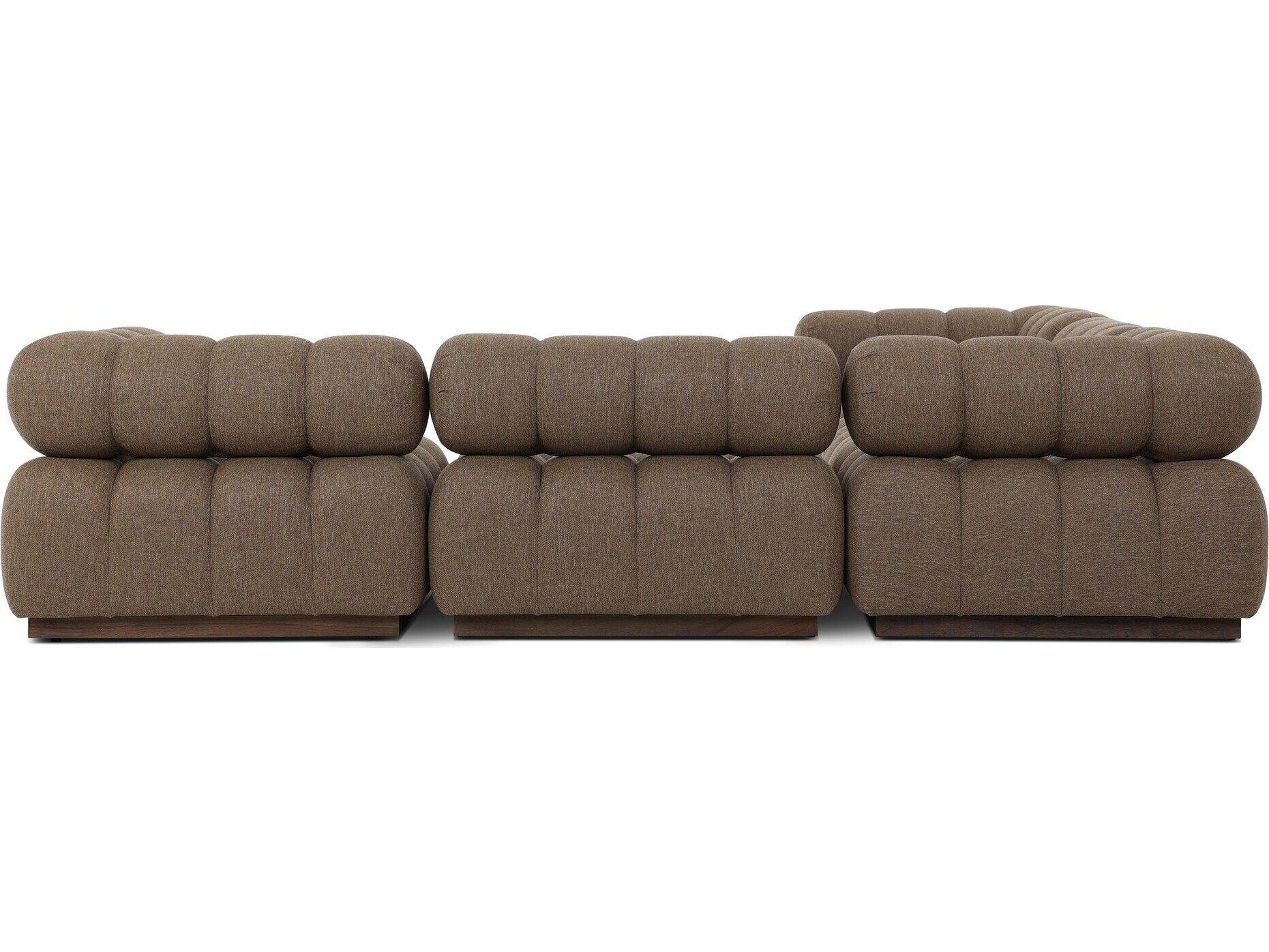 Four Hands Outdoor Solano Ellor Brown Fabric Cushion Sofa