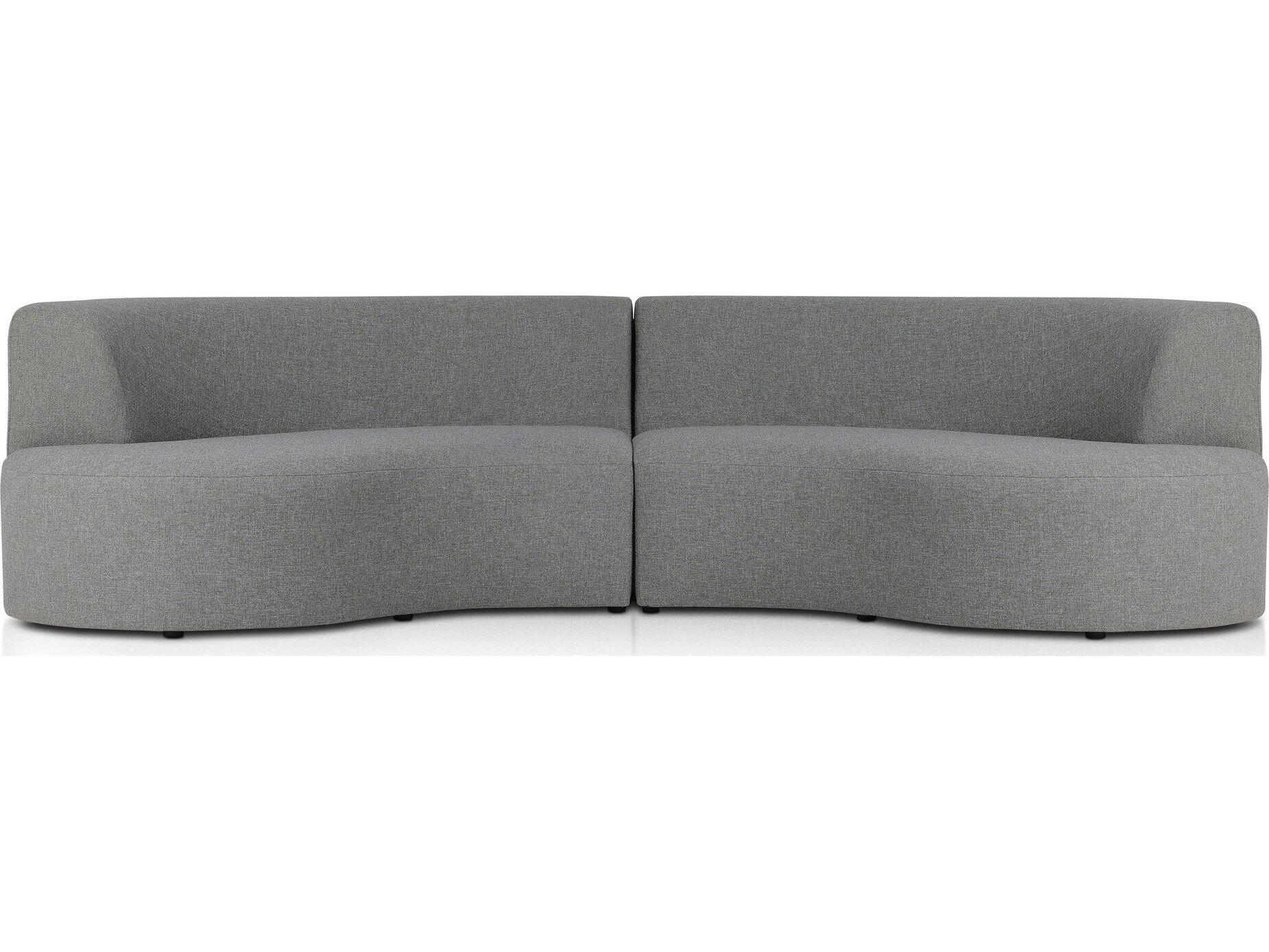 Four Hands Outdoor Solano Hayes Smoke Fabric Cushion Sofa