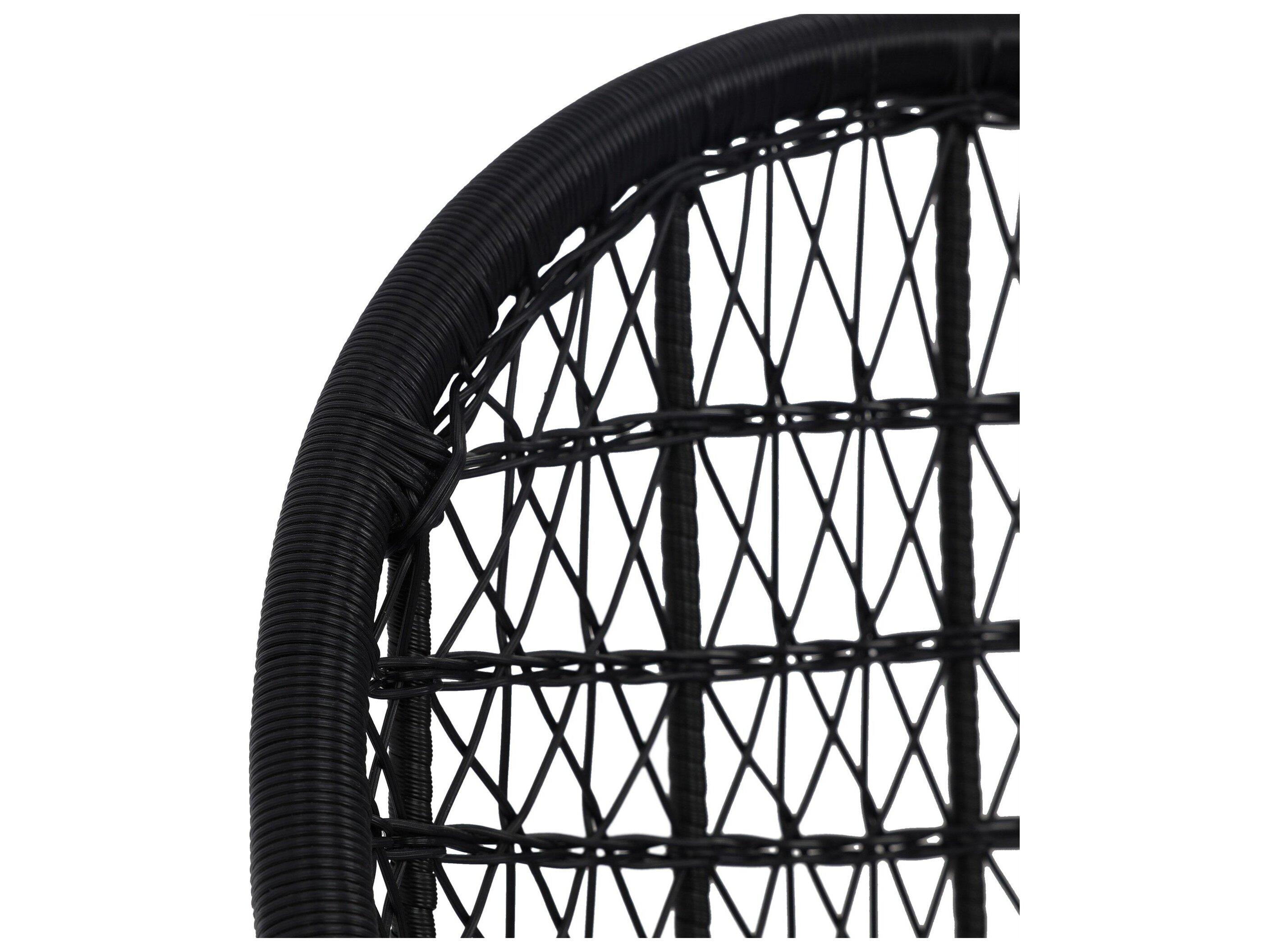 Luxecor Globetrotter Outdoor Smoke Black / Grey Bronze Counter Stool with Stinson White Cushion