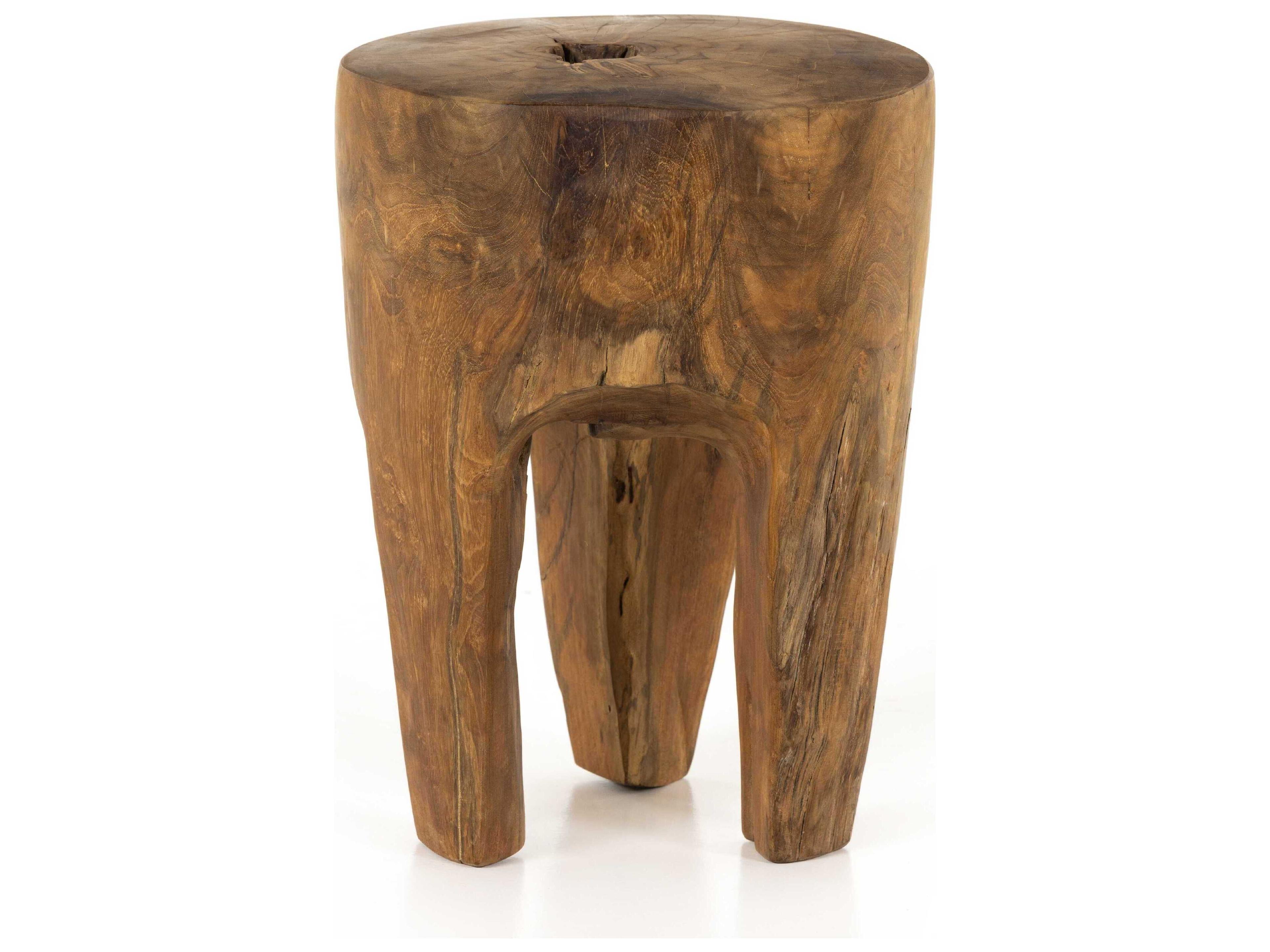 Four Hands Outdoor Balta Teak Root Round End Table