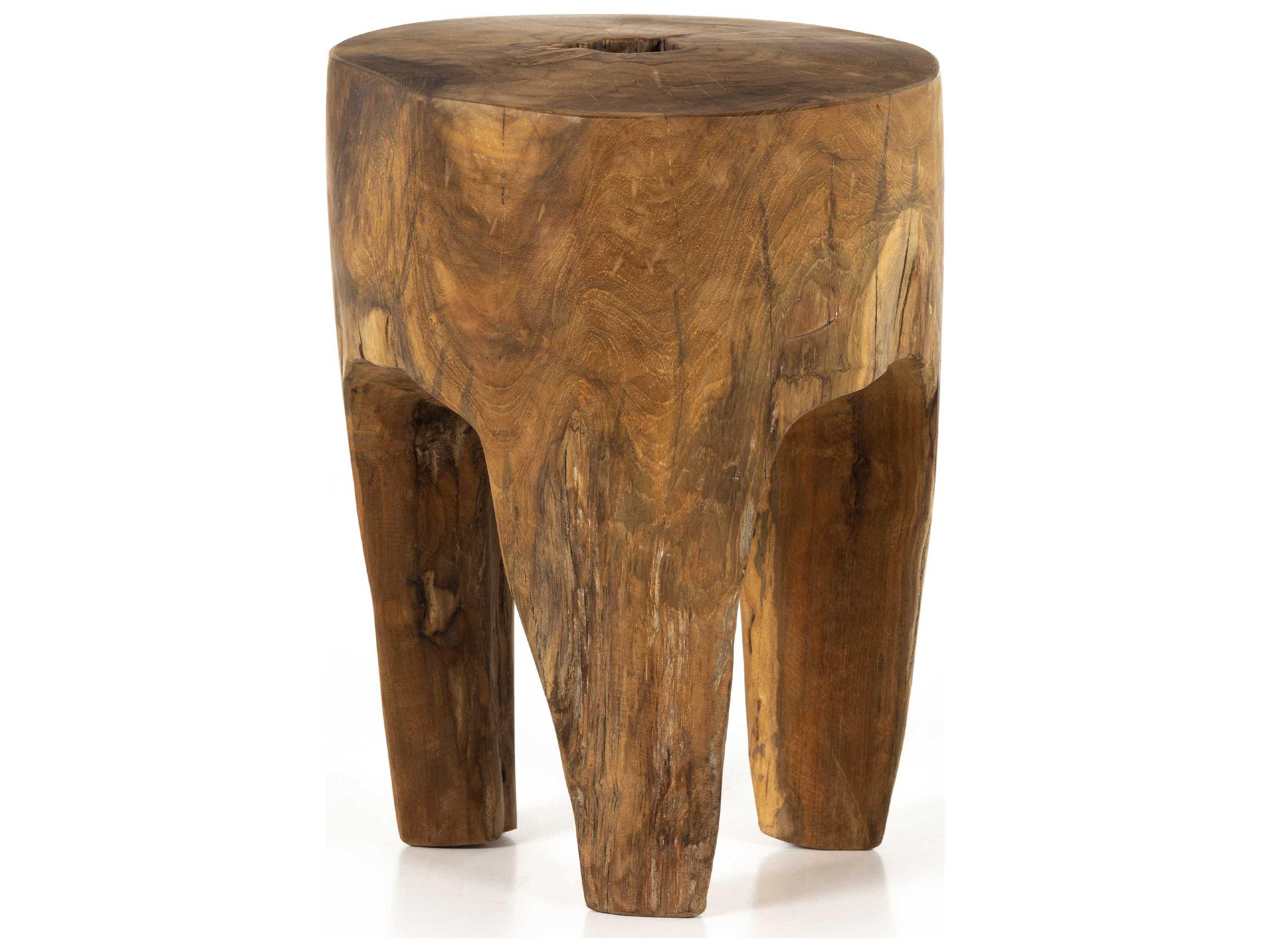 Four Hands Outdoor Balta Teak Root Round End Table