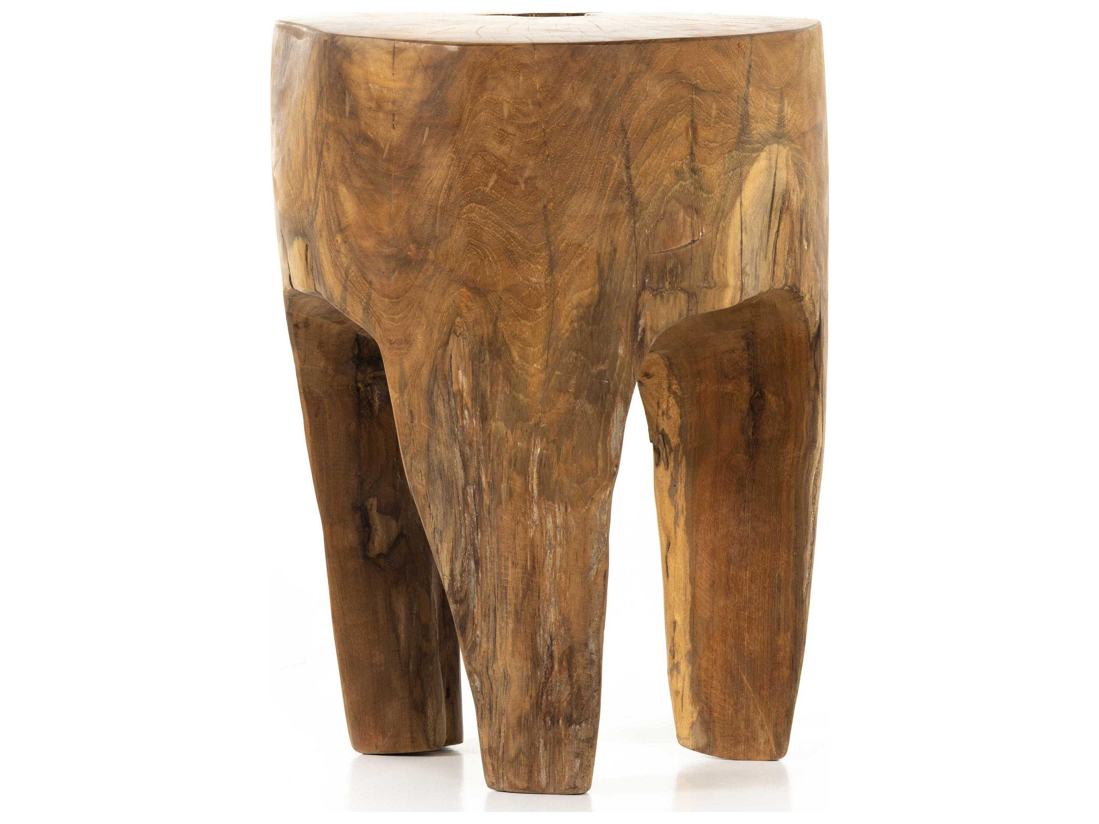 Four Hands Outdoor Balta Teak Root Round End Table