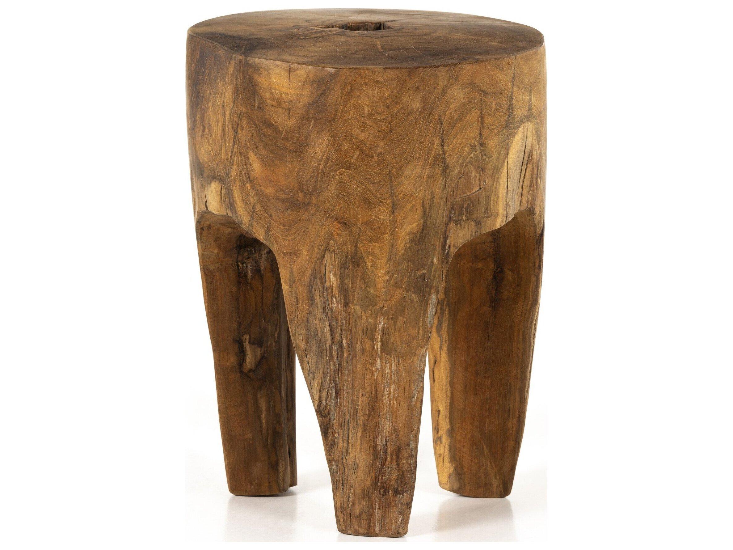 Four Hands Outdoor Duvall Kyra Teak 11.75" Round End Table