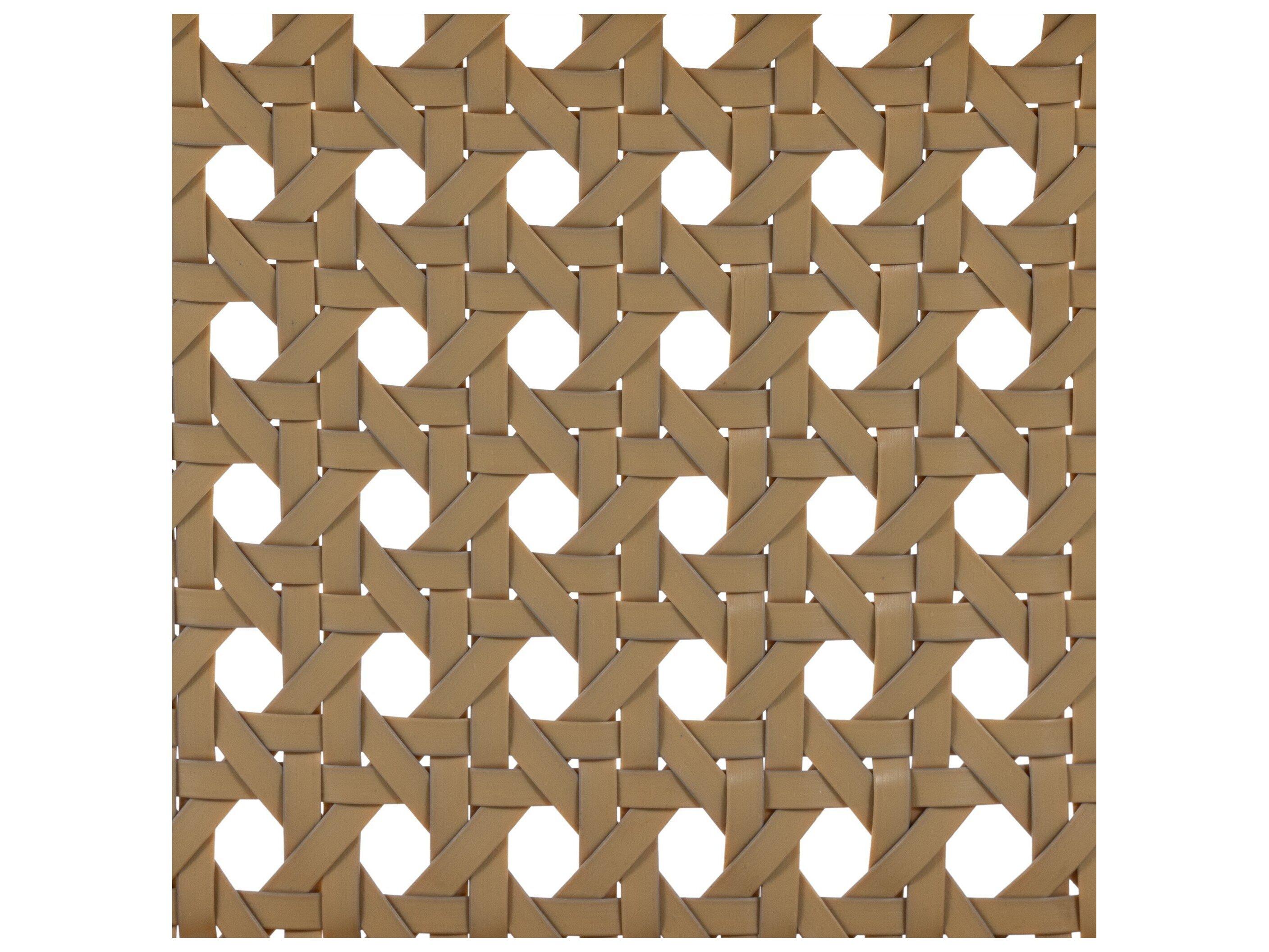 Four Hands Outdoor Grass Roots Natural Teak / Faux Rattan Dining Chair with Stinson White Cushion