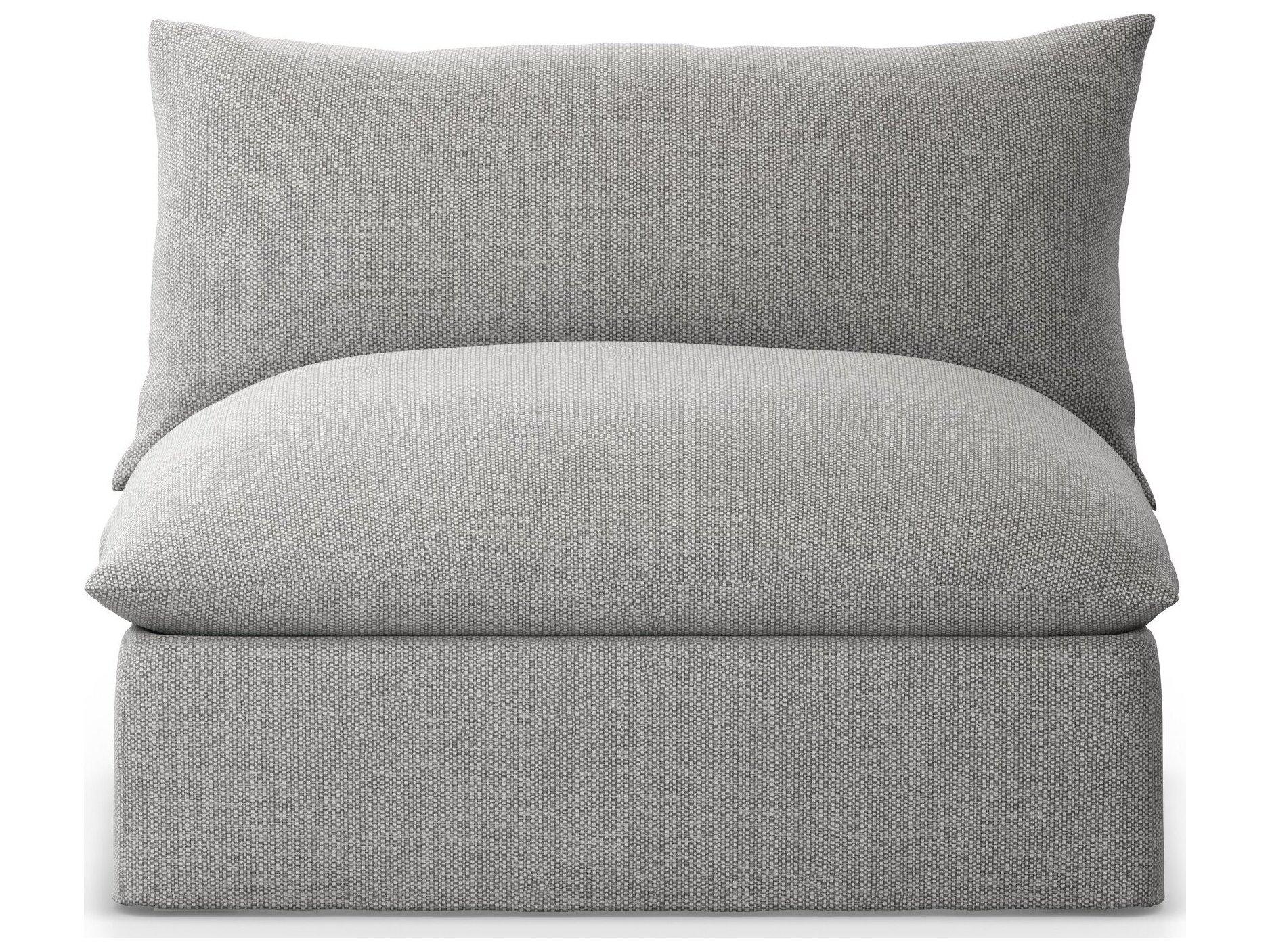 Four Hands Outdoor Solano Grant Fabric Cushion Swivel Lounge Chair in Faye Ash