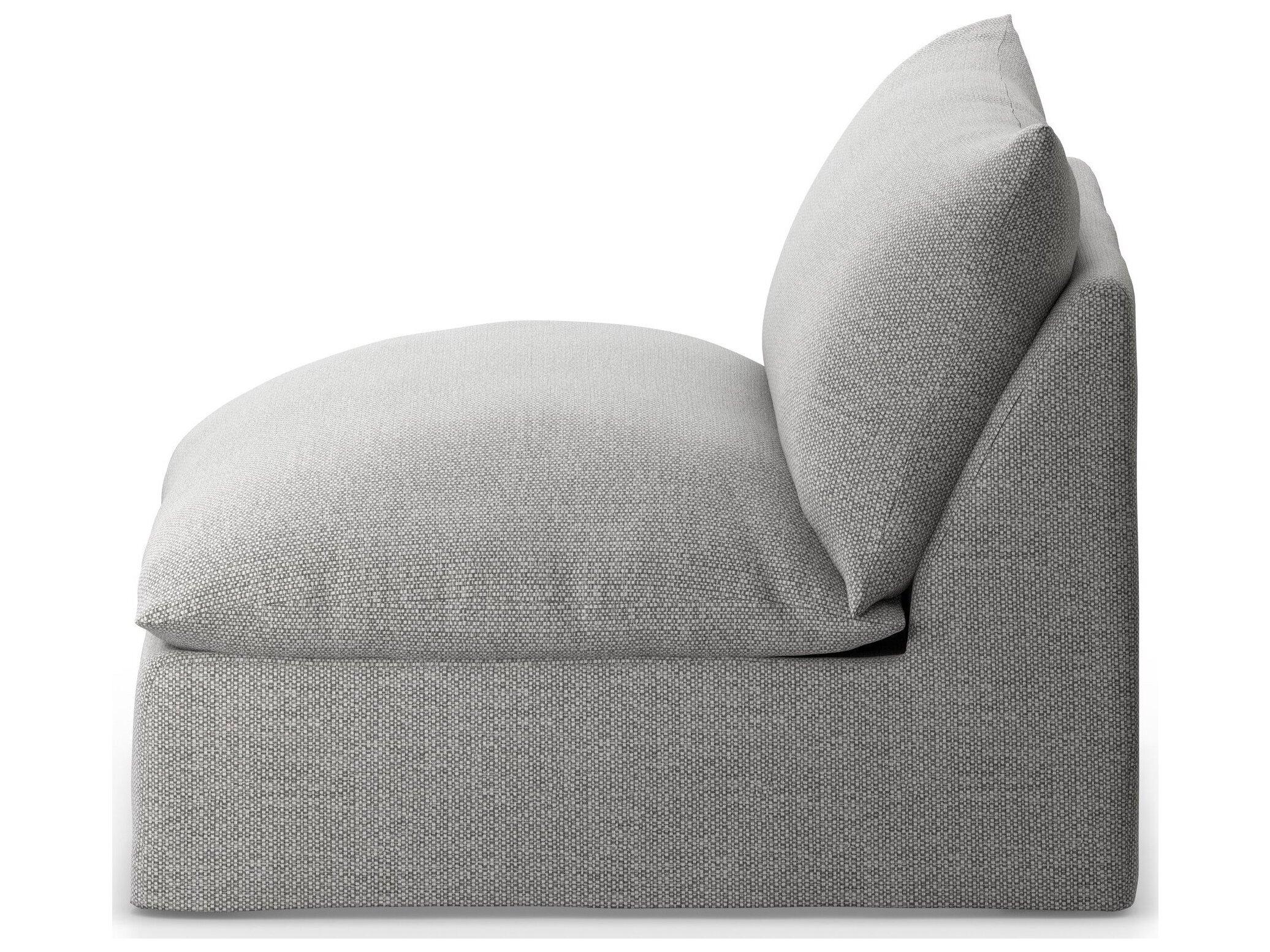 Four Hands Outdoor Solano Grant Fabric Cushion Swivel Lounge Chair in Faye Ash