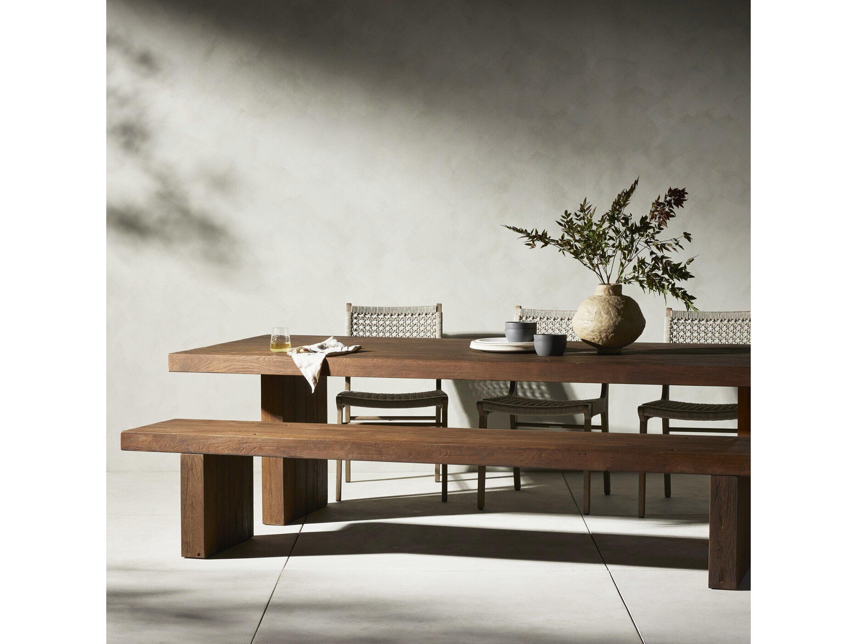 Four Hands Outdoor Duvall Heritage Brown Rectangular Dining Table