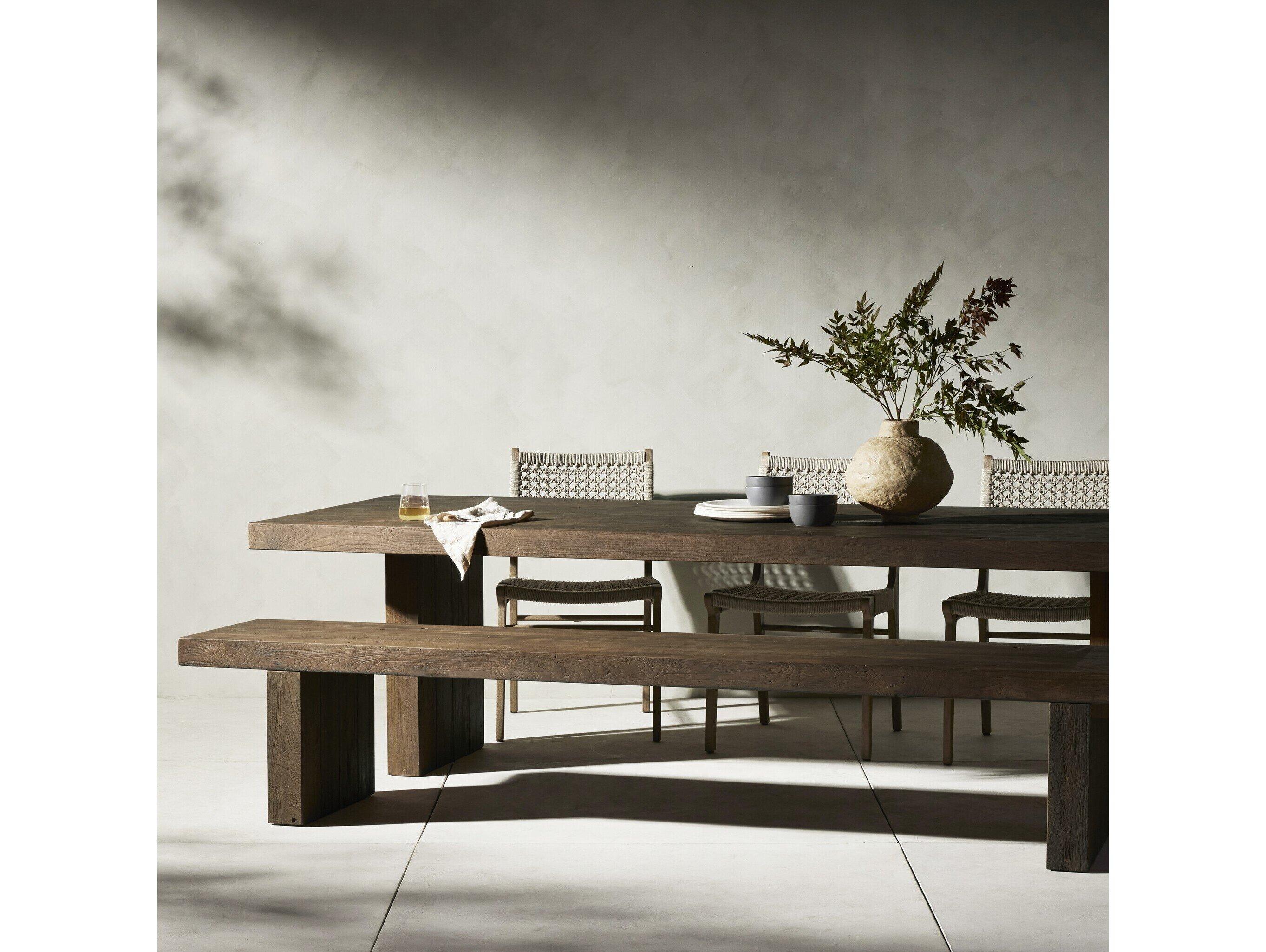 Four Hands Outdoor Duvall Heritage Brown Rectangular Dining Table