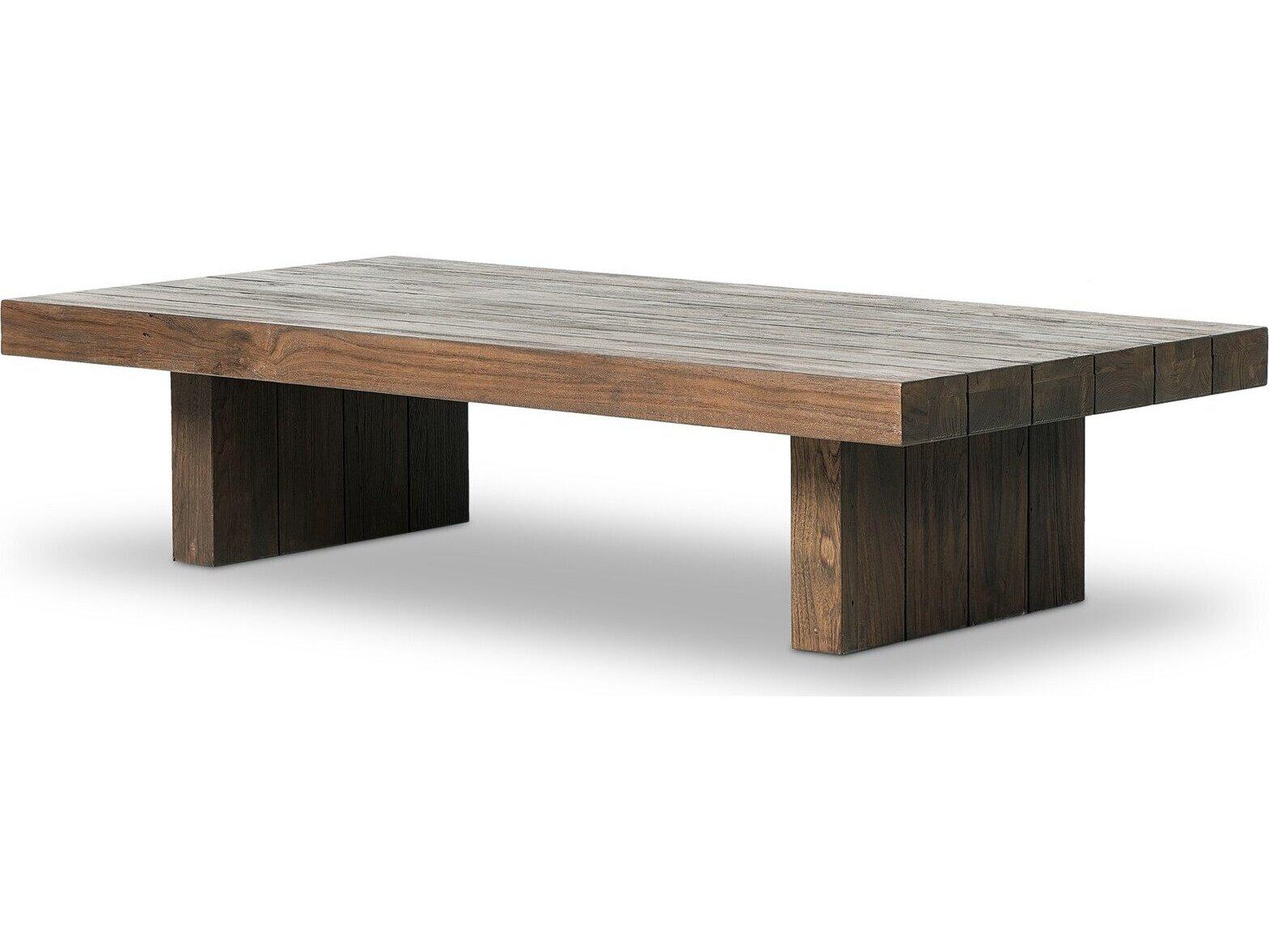 Four Hands Outdoor Duvall Heritage Brown Rectangular Coffee Table