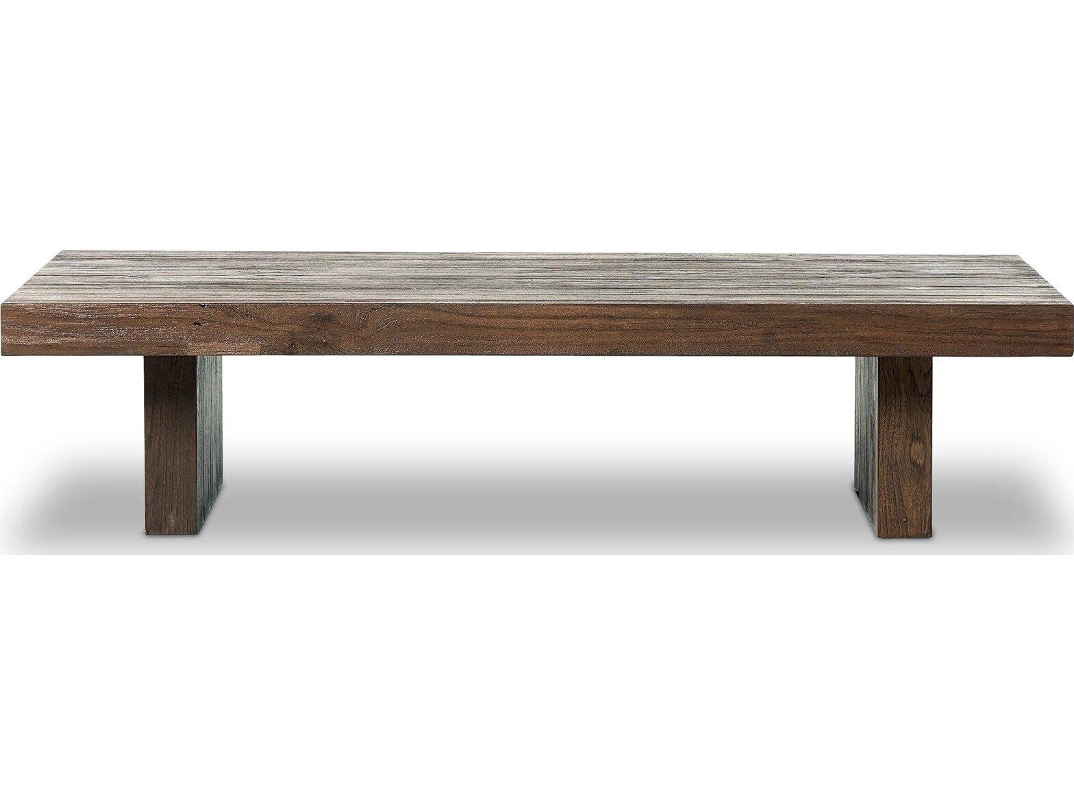 Four Hands Outdoor Duvall Heritage Brown Rectangular Coffee Table