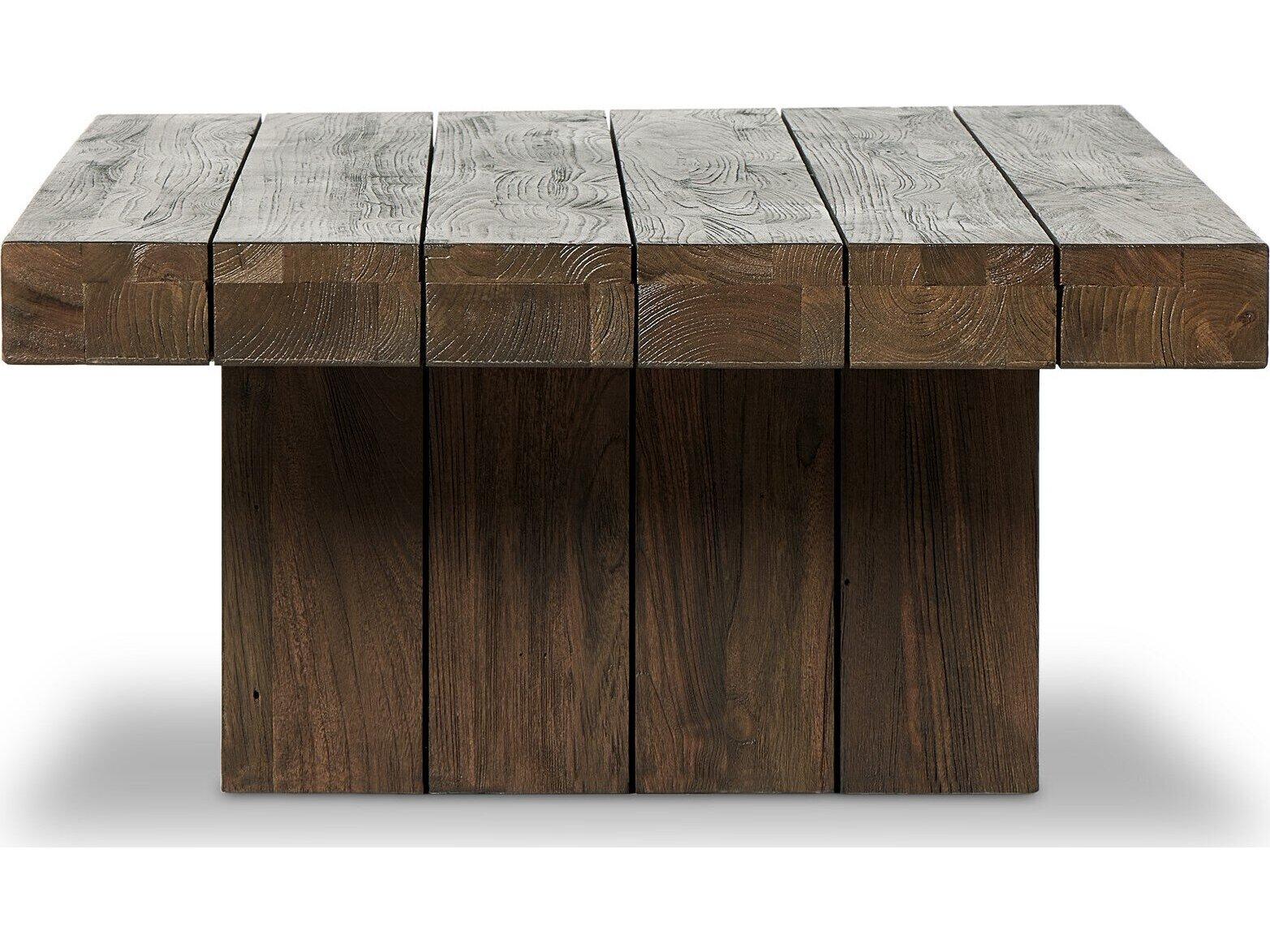 Four Hands Outdoor Duvall Heritage Brown Rectangular Coffee Table