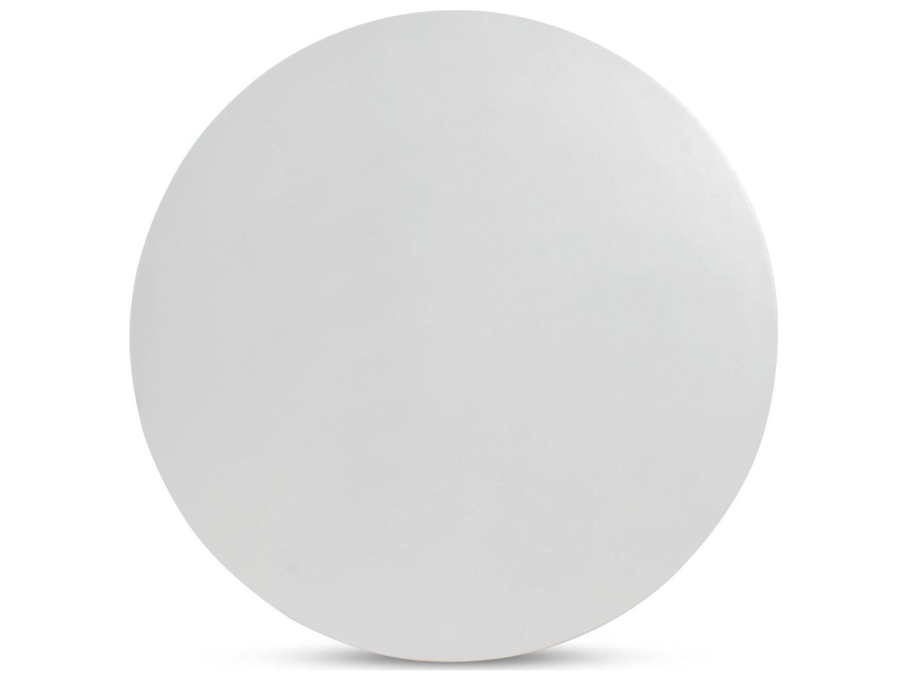 Four Hands Outdoor Marlow Basil Matte White Aluminum 42" Round Dining Table