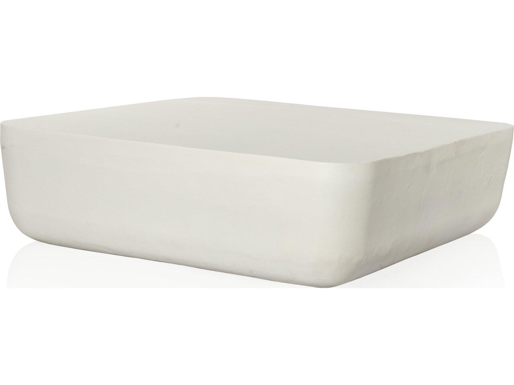 Four Hands Outdoor Marlow Matte White Cast Aluminum Square Coffee Table
