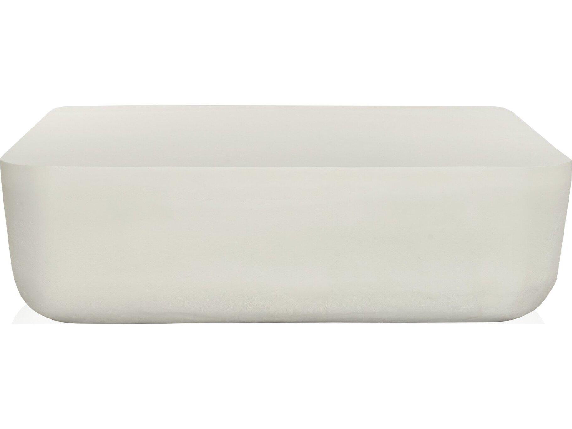 Four Hands Outdoor Marlow Matte White Cast Aluminum Square Coffee Table