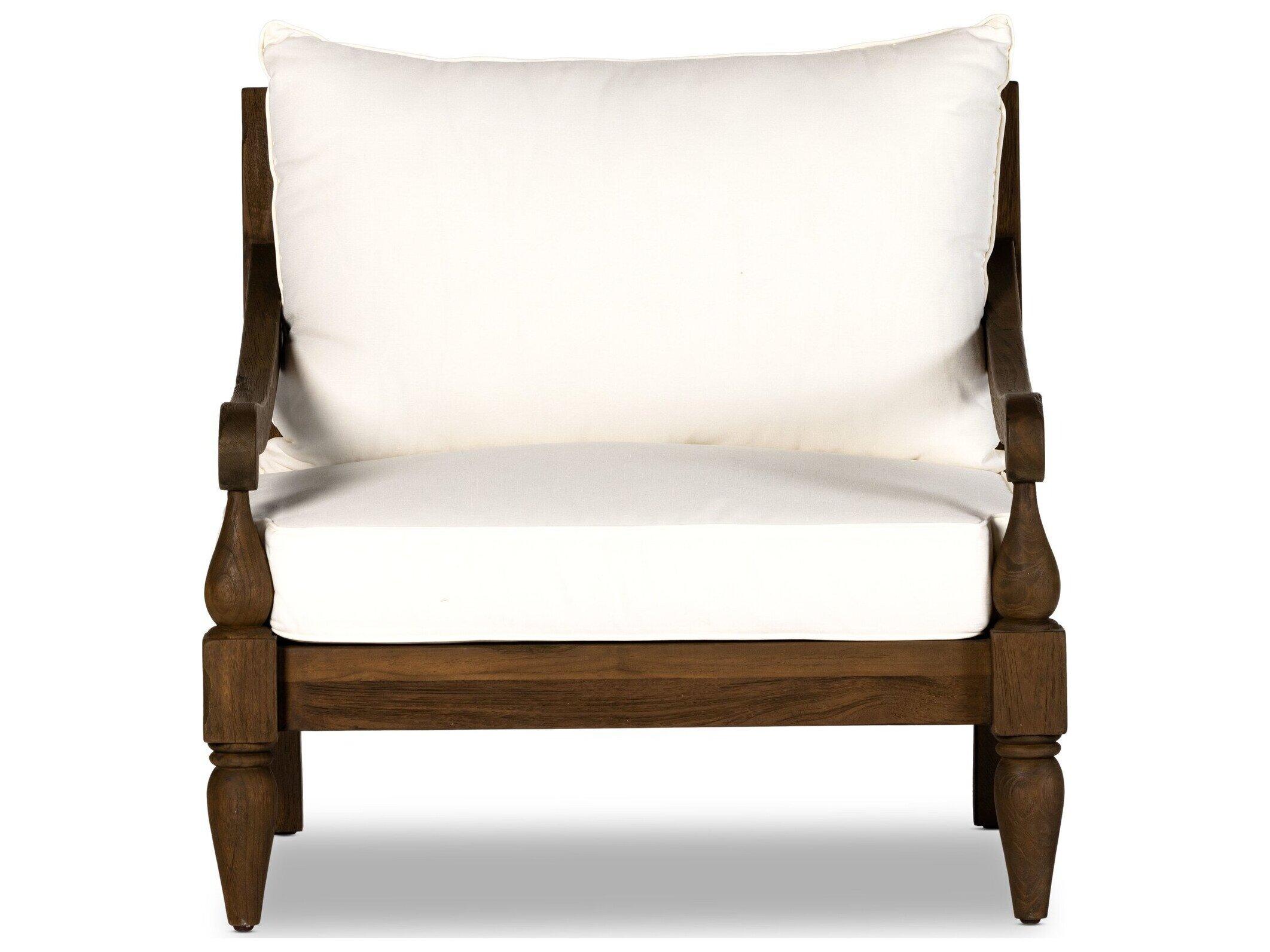 Four Hands Outdoor Providence Venao Ivory / Heritage Brown Lounge Chair