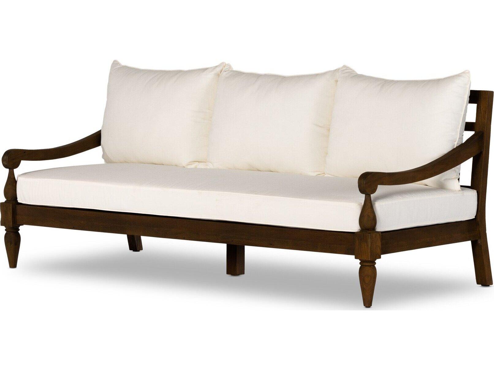 Four Hands Outdoor Providence Venao Ivory Brown Sofa