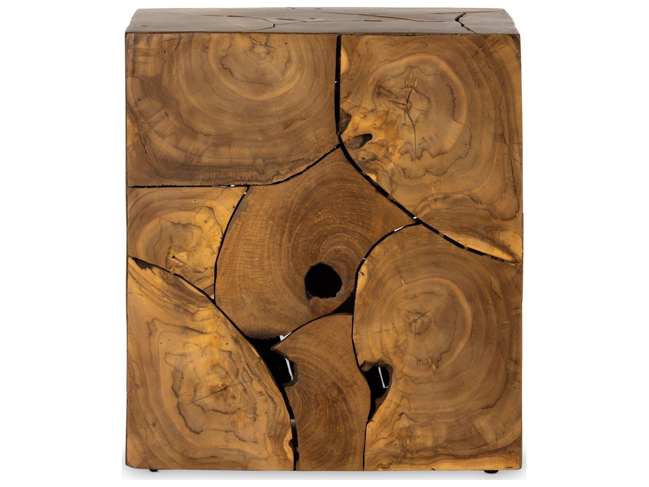 Four Hands Outdoor Providence Teak Root Square End Table