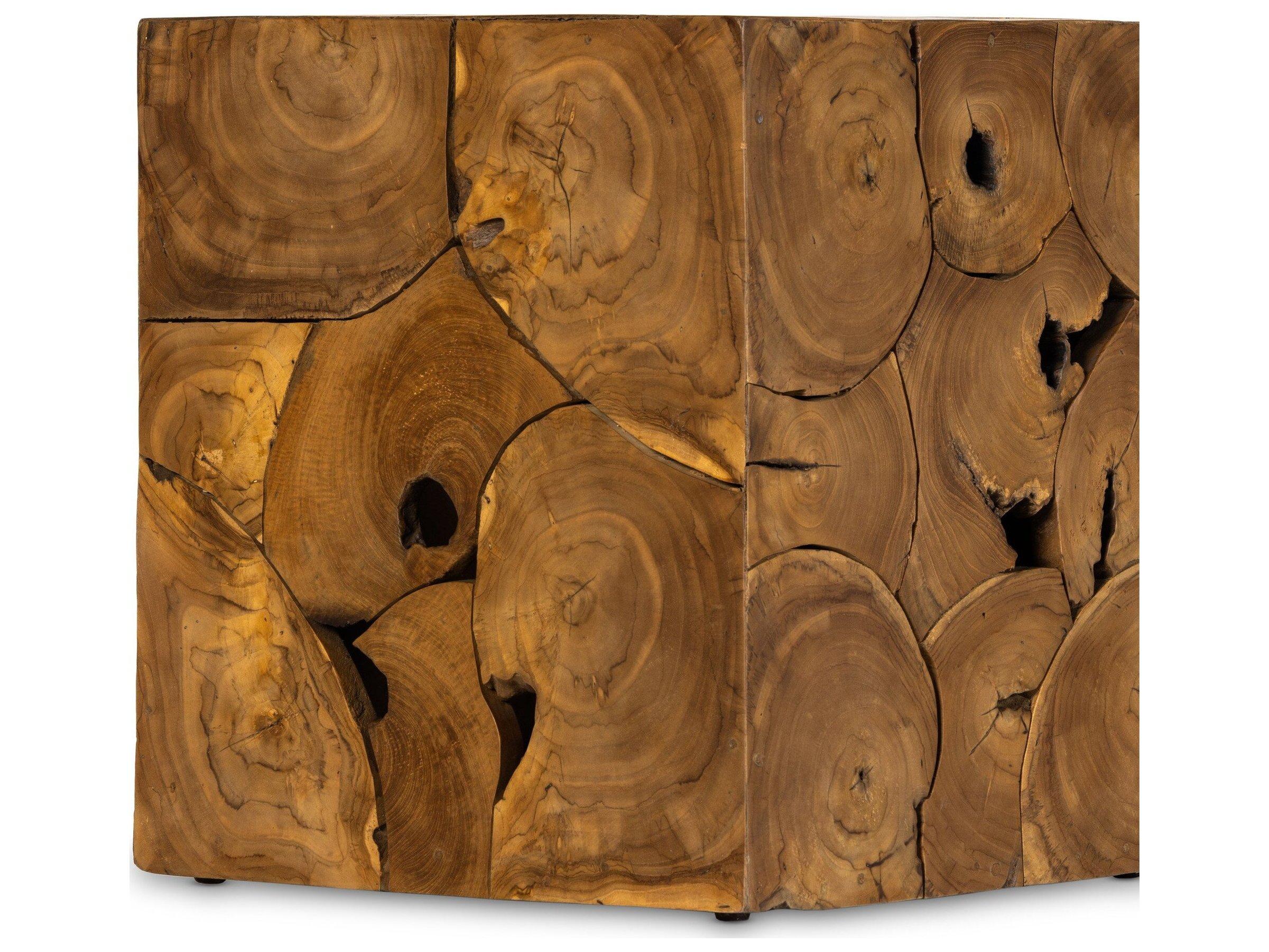 Luxecor Globetrotter Outdoor Teak Root Square End Table