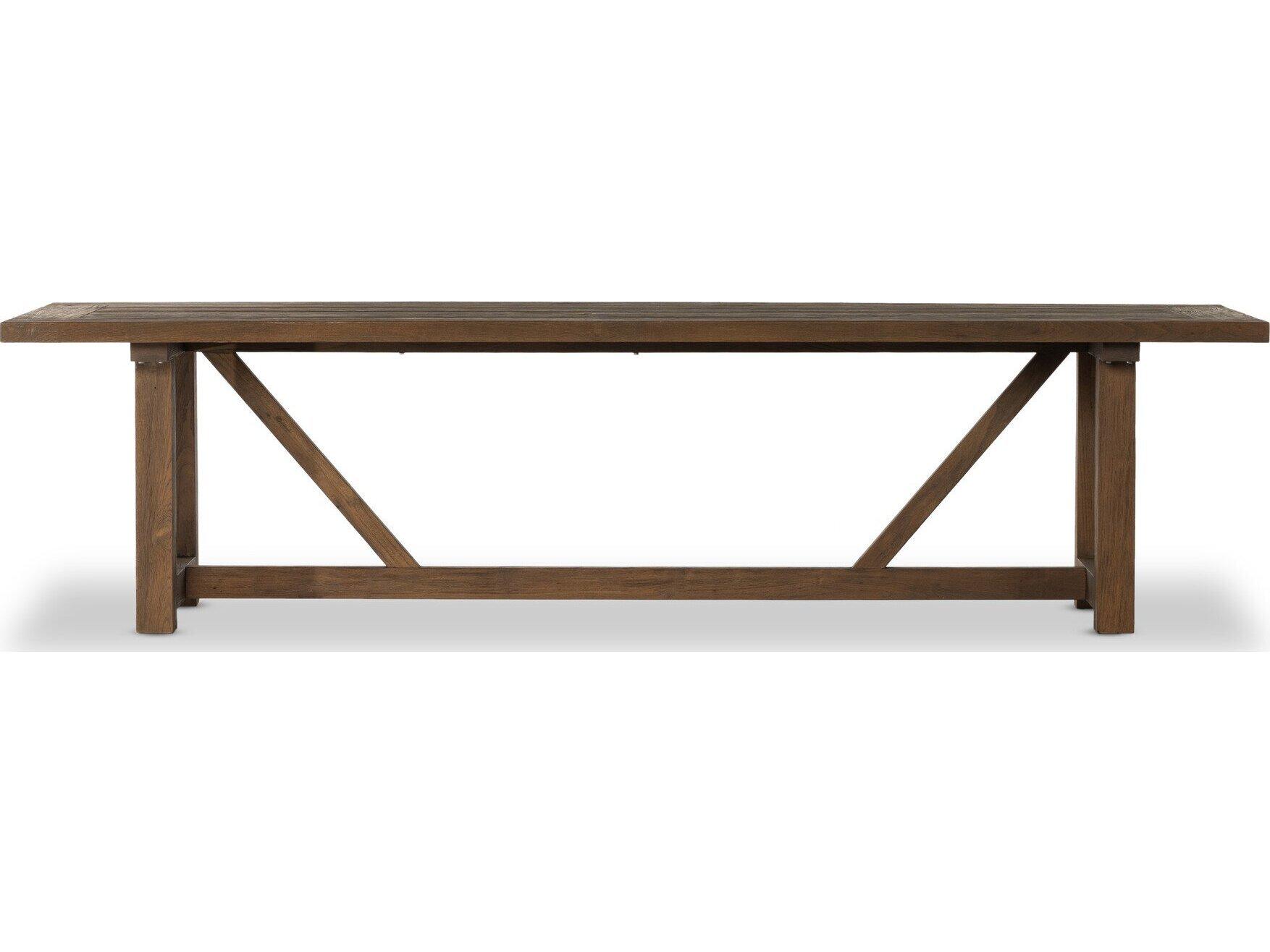 Four Hands Outdoor Providence Heritage Brown Rectangular Dining Table