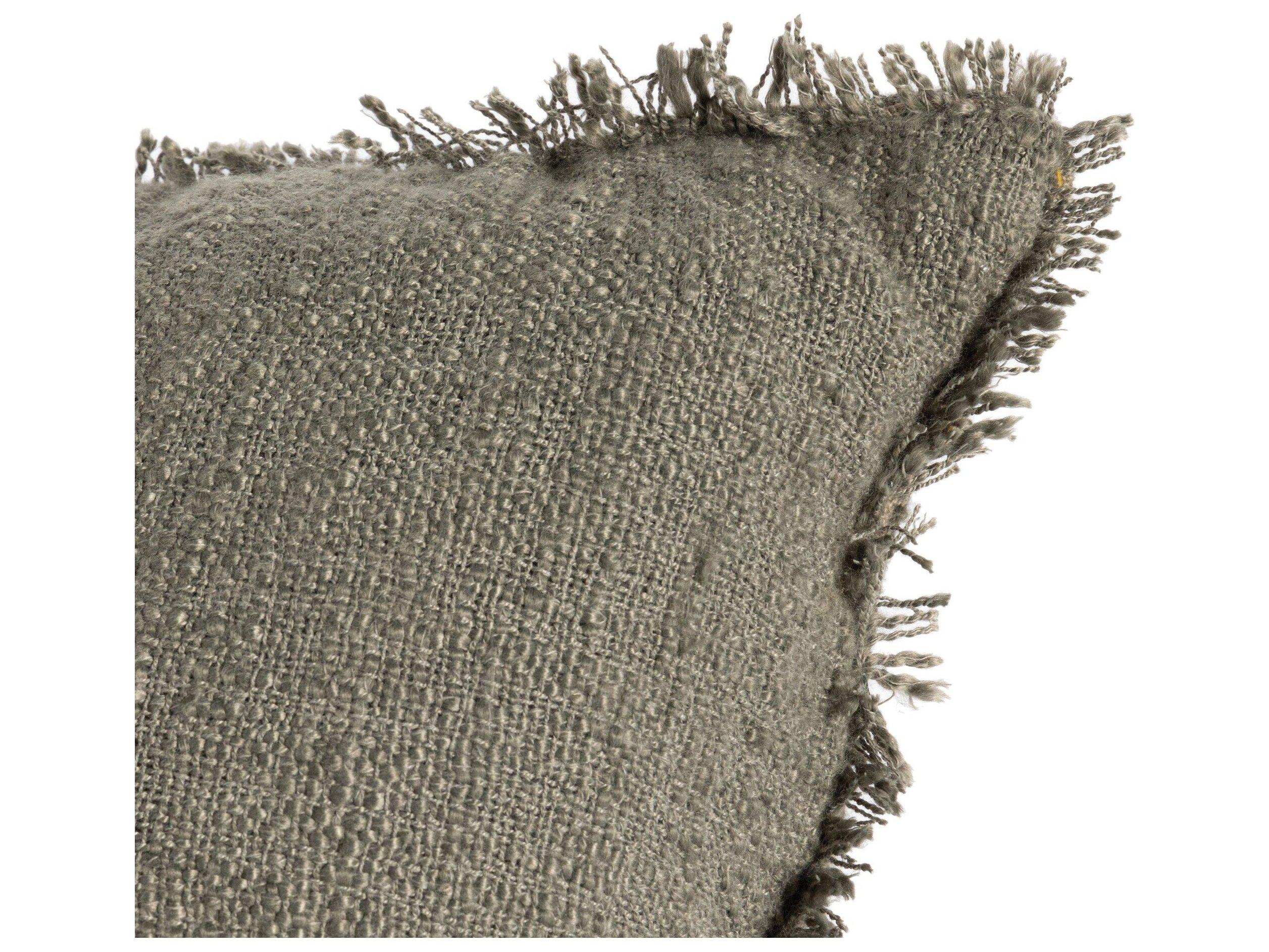 Four Hands Outdoor Willow Textured Olive Pillow