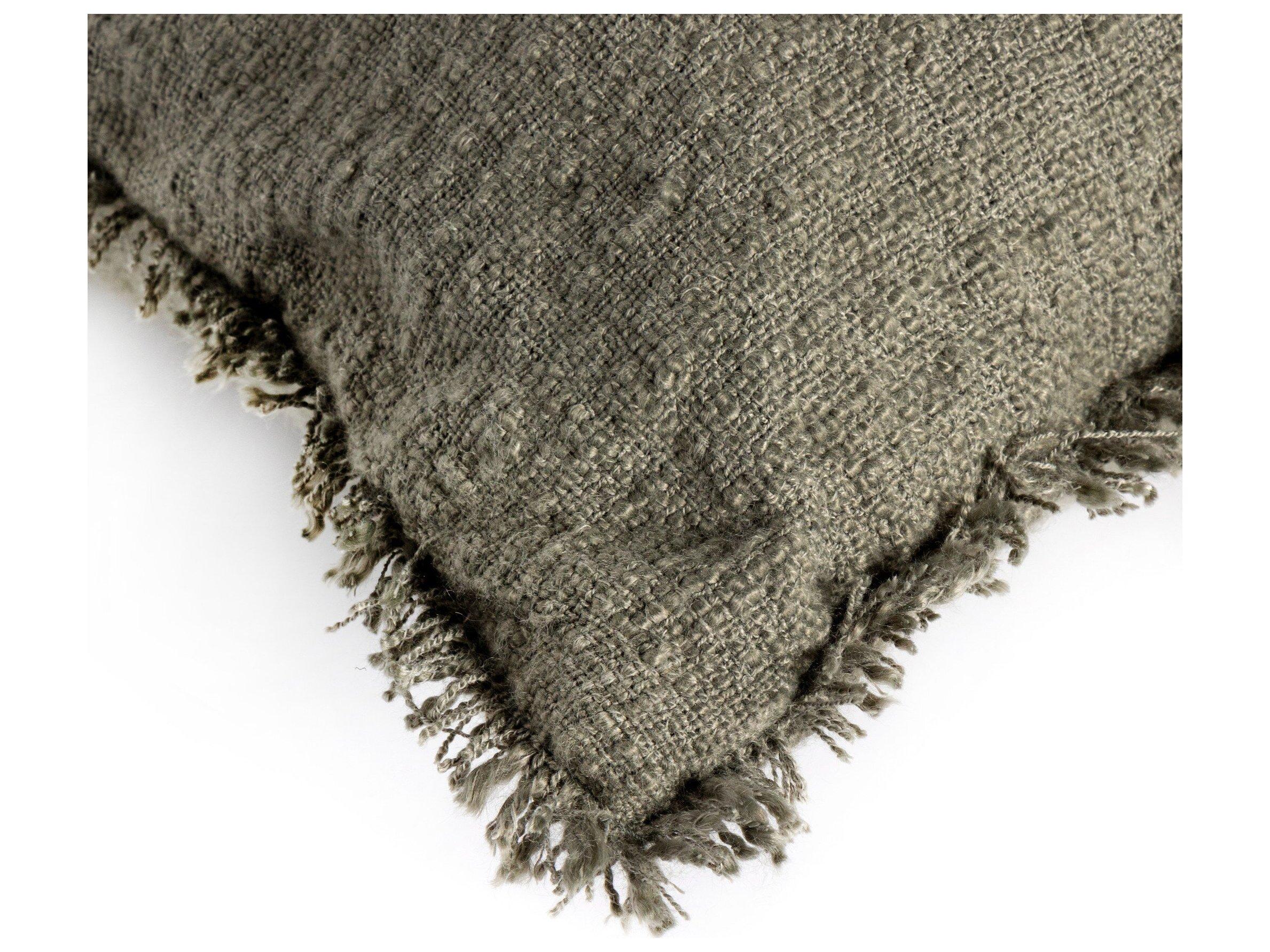 Four Hands Outdoor Willow Textured Olive Pillow