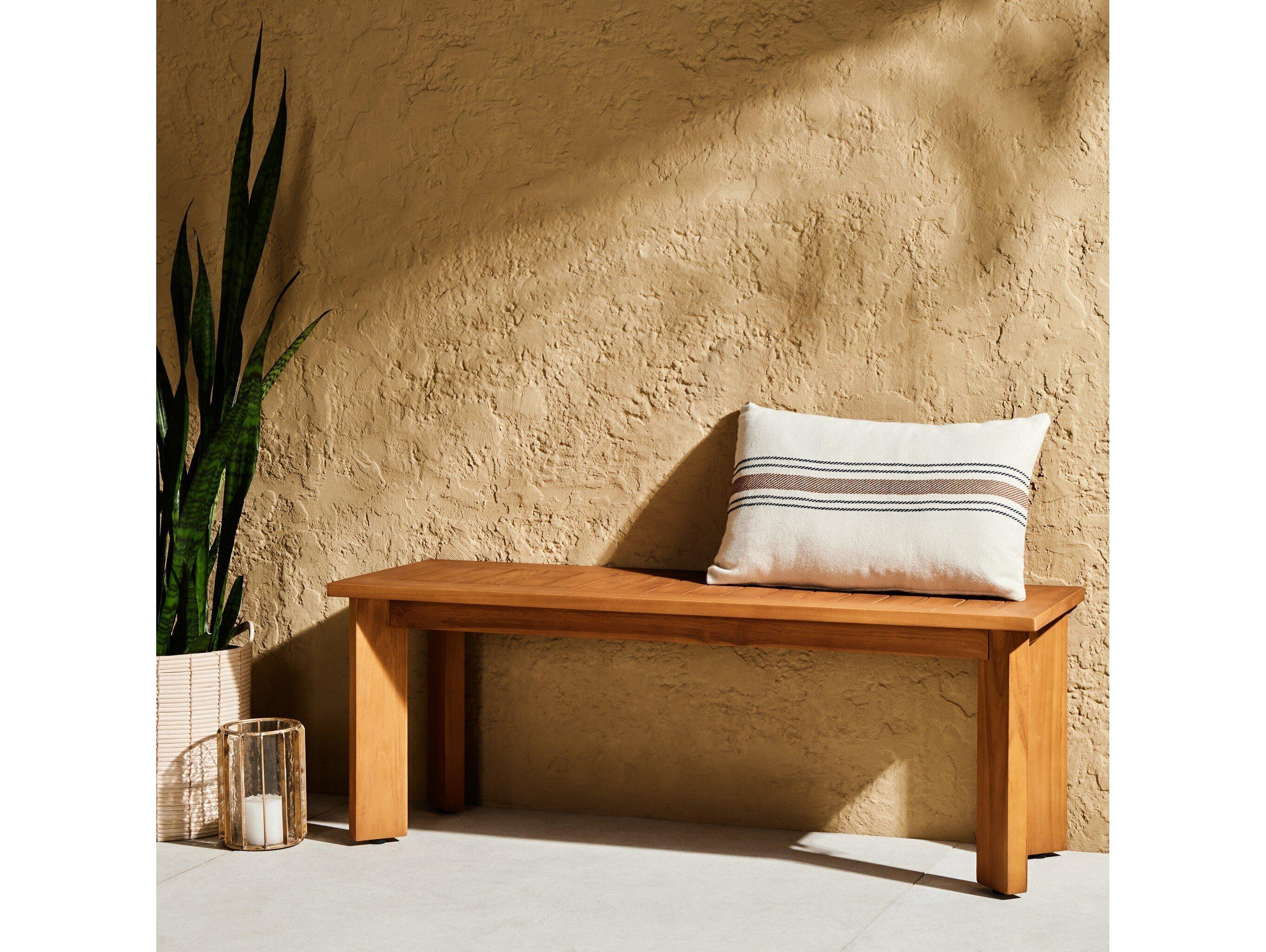 Four Hands Outdoor Willow  Long Gold Stripe Pillow