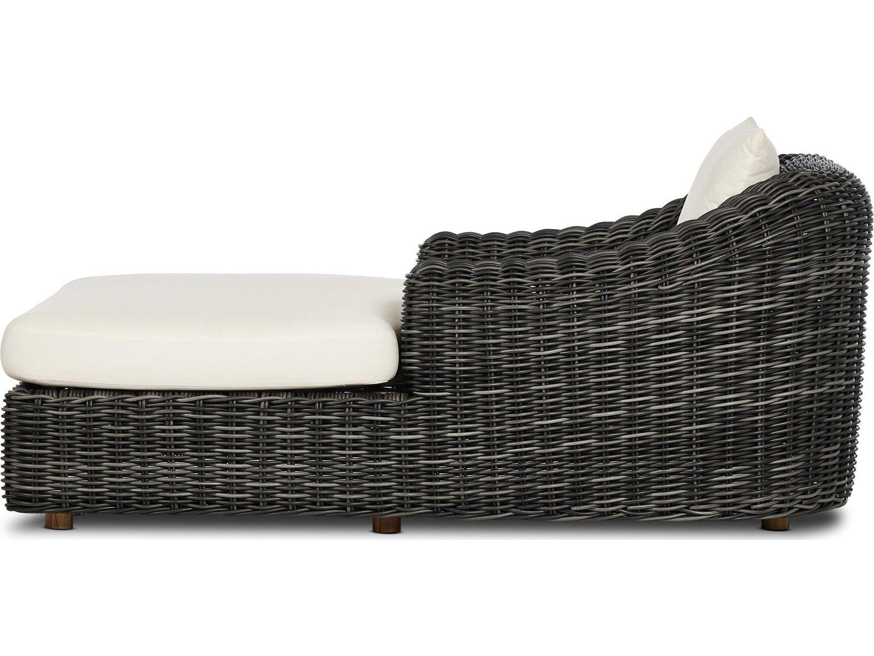 Four Hands Outdoor Pembrook Wicker Cushion Chaise Lounge