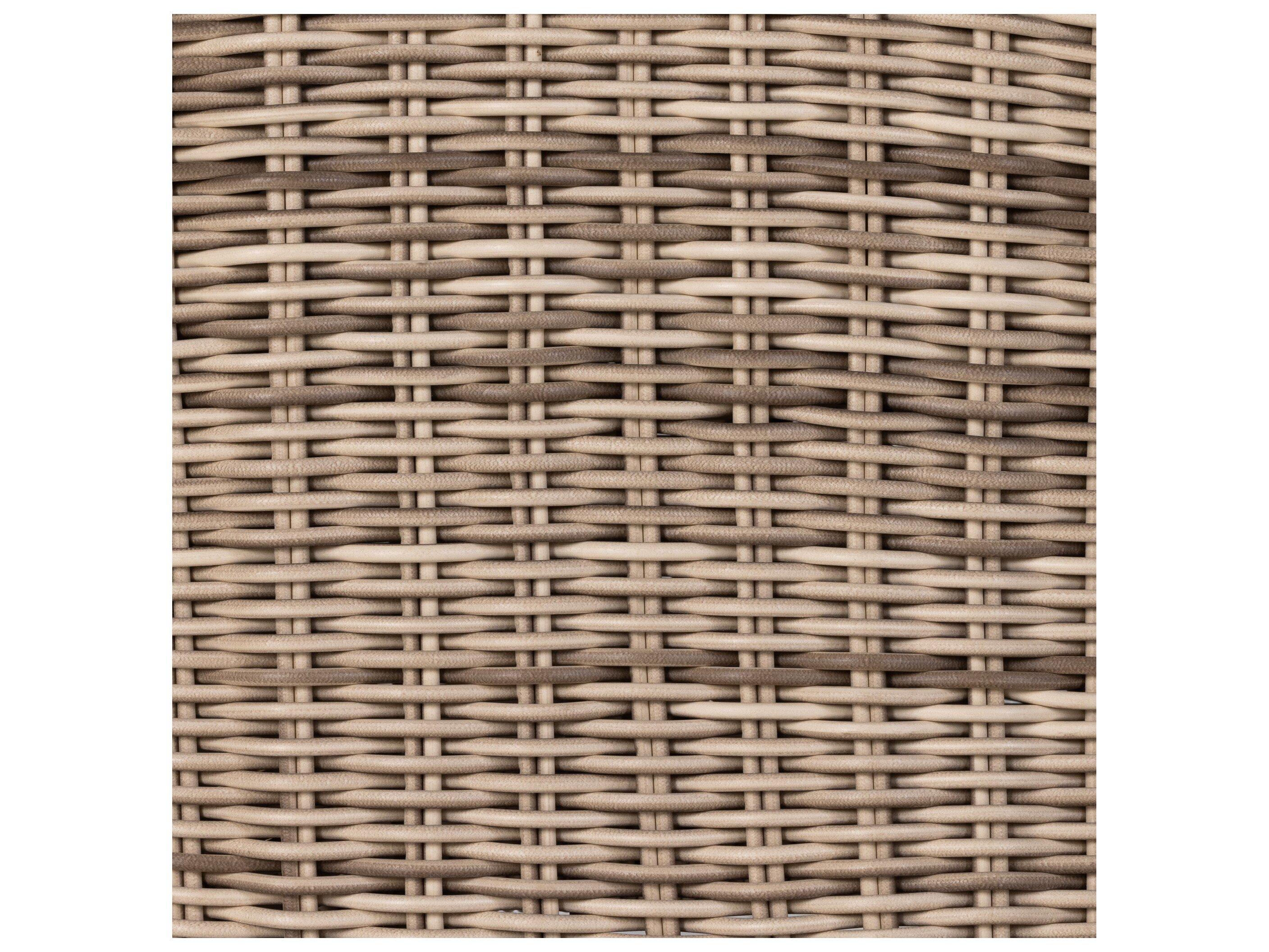 Four Hands Outdoor Pembrook Venao Ivory / Natural Teak / Chunky Sand Woven Arm Dining Chair