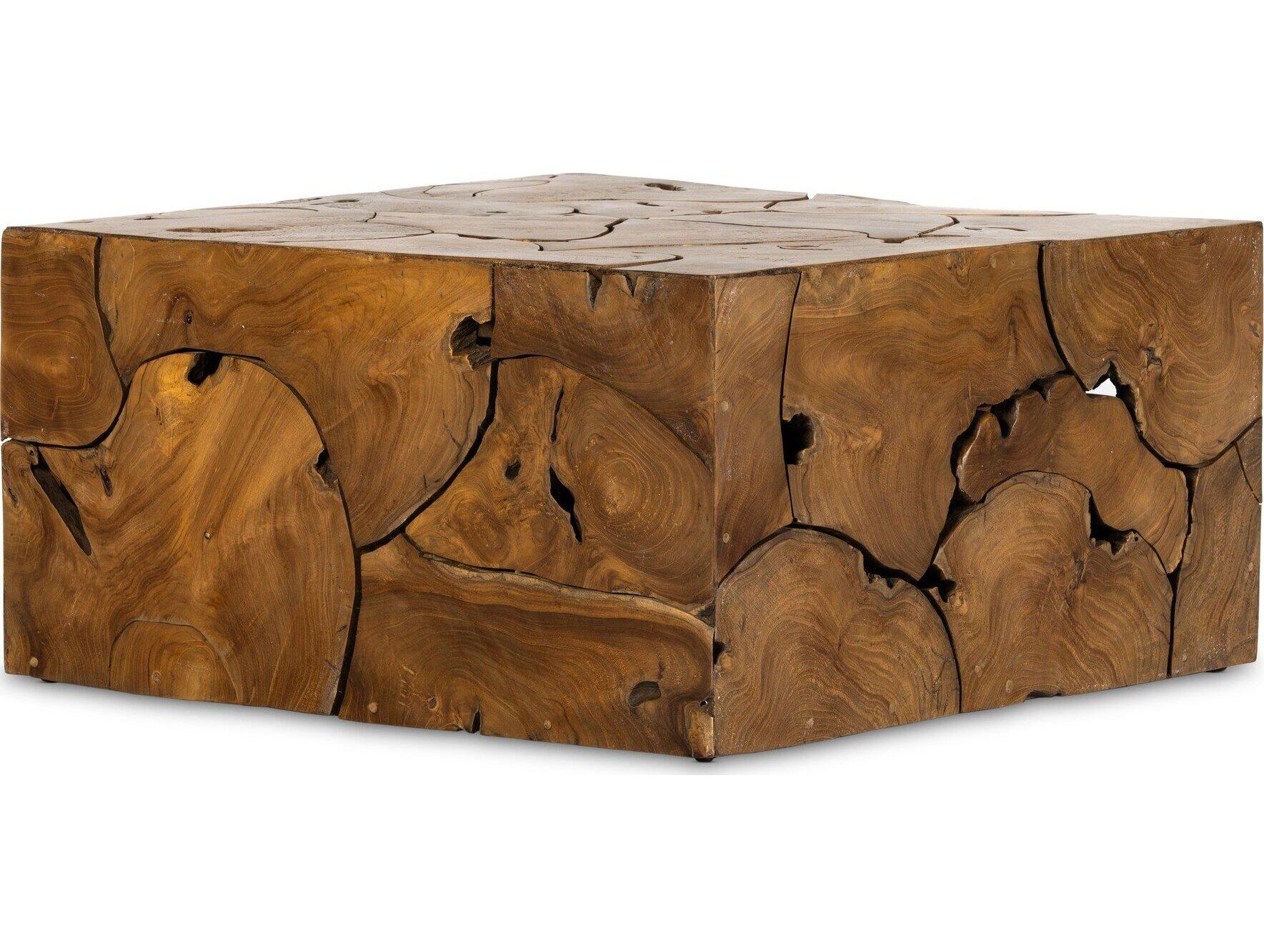 Four Hands Outdoor Providence Teak Root Square Coffee Table