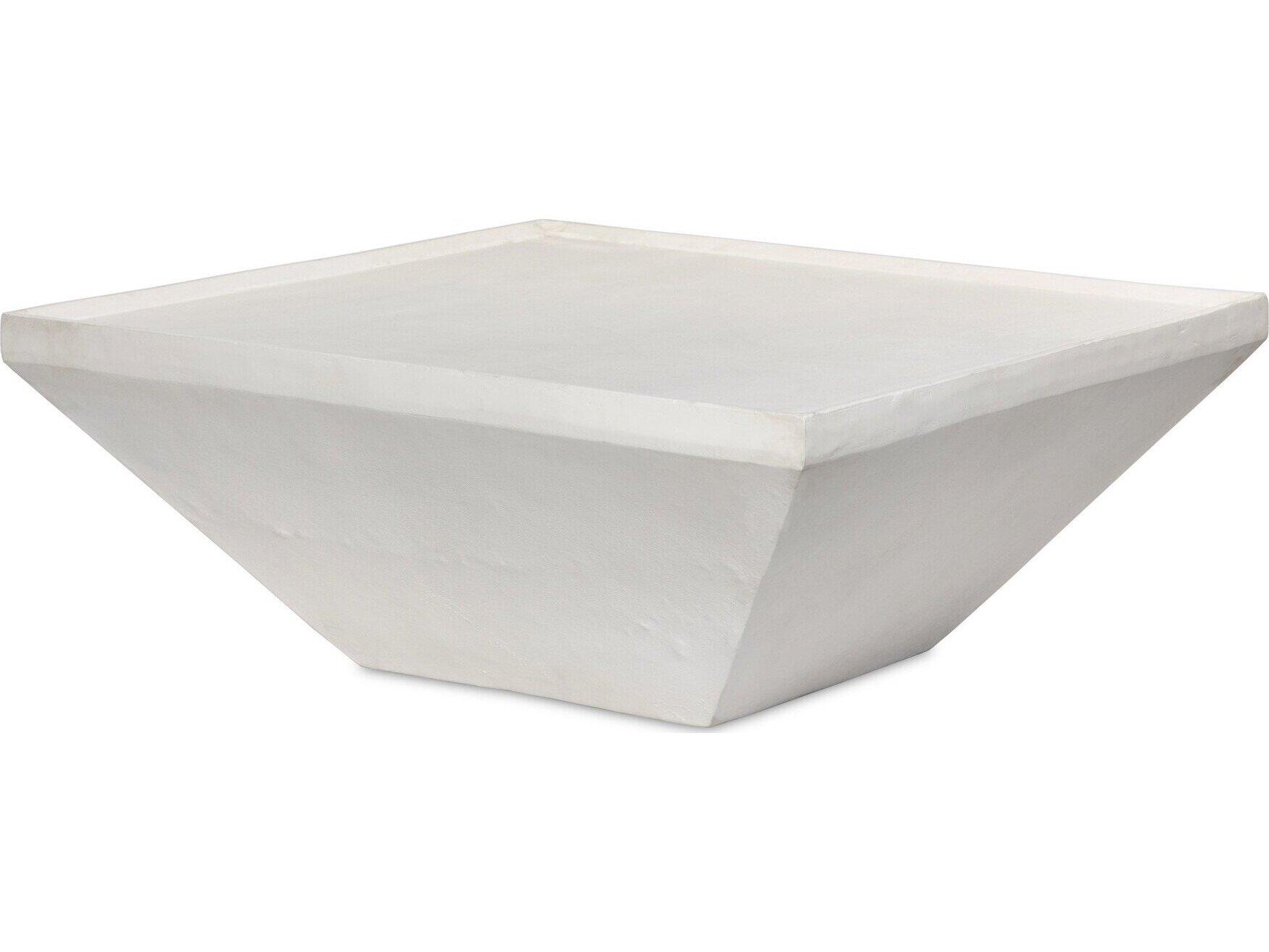Four Hands Outdoor Marlow Drake Matte White Aluminum 42" Square Coffee Table