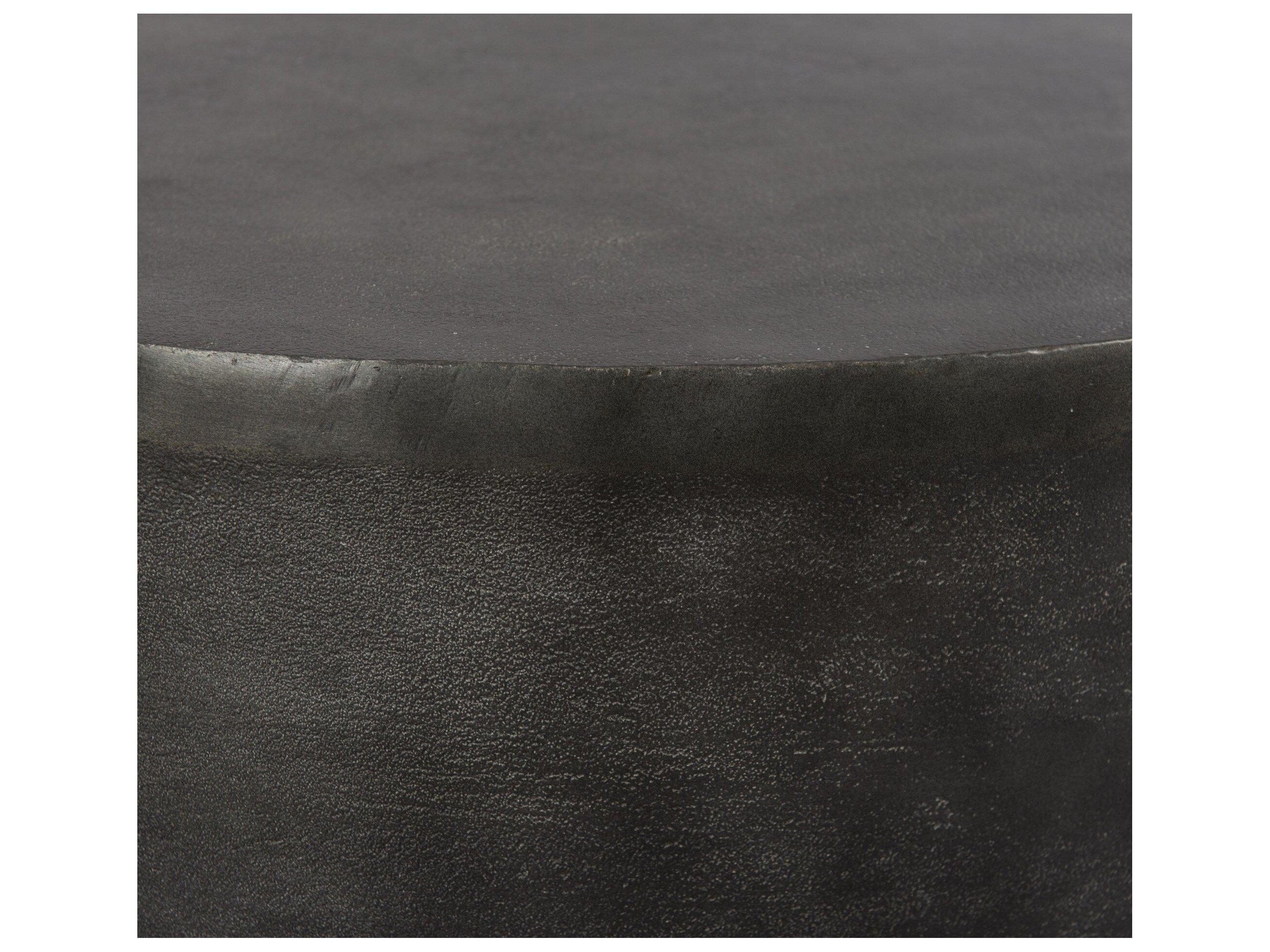 Four Hands Outdoor Marlow Javi Aged Grey Aluminum 35.5" Round Coffee Table