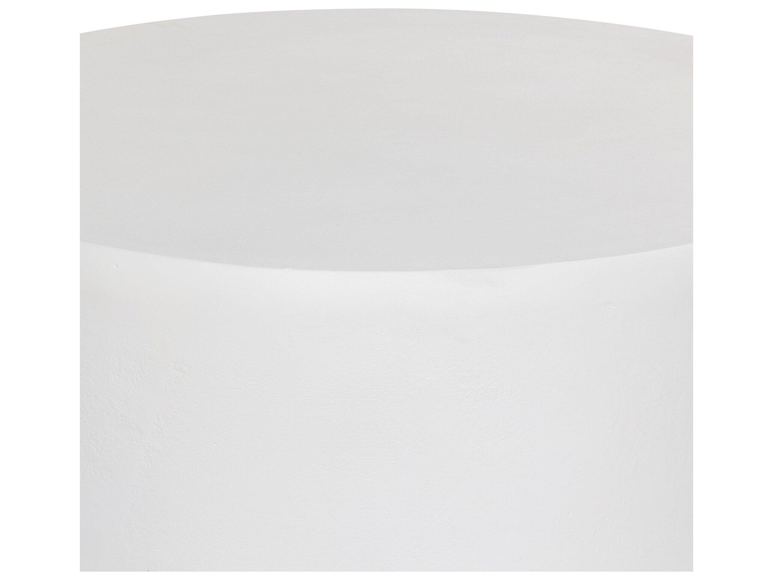 Four Hands Outdoor Marlow Javi Matte White Aluminum 35.5" Round Coffee Table