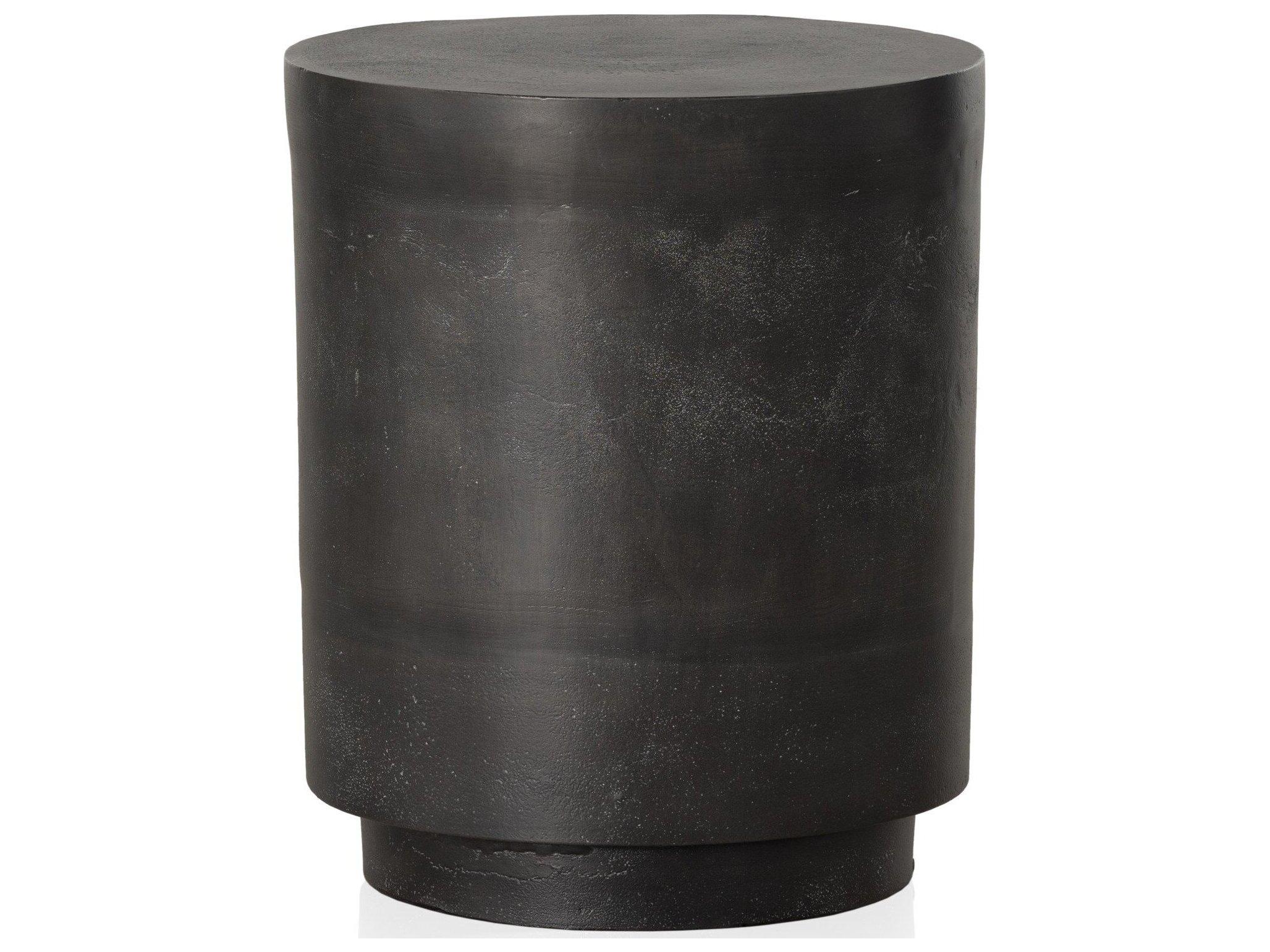 Four Hands Outdoor Marlow Javi Aged Grey Aluminum 15.57" Round End Table