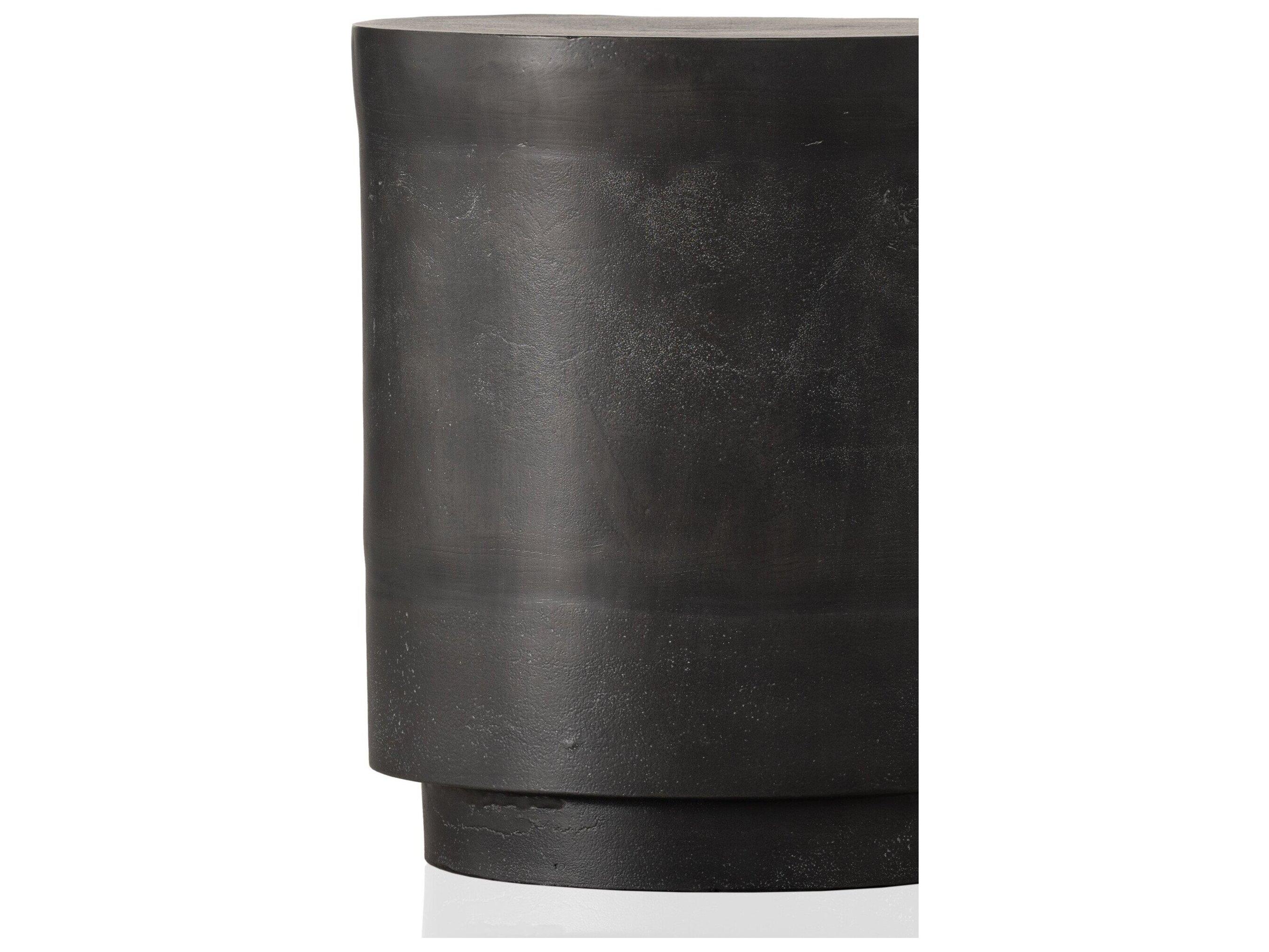 Four Hands Outdoor Marlow Javi Aged Grey Aluminum 15.57" Round End Table