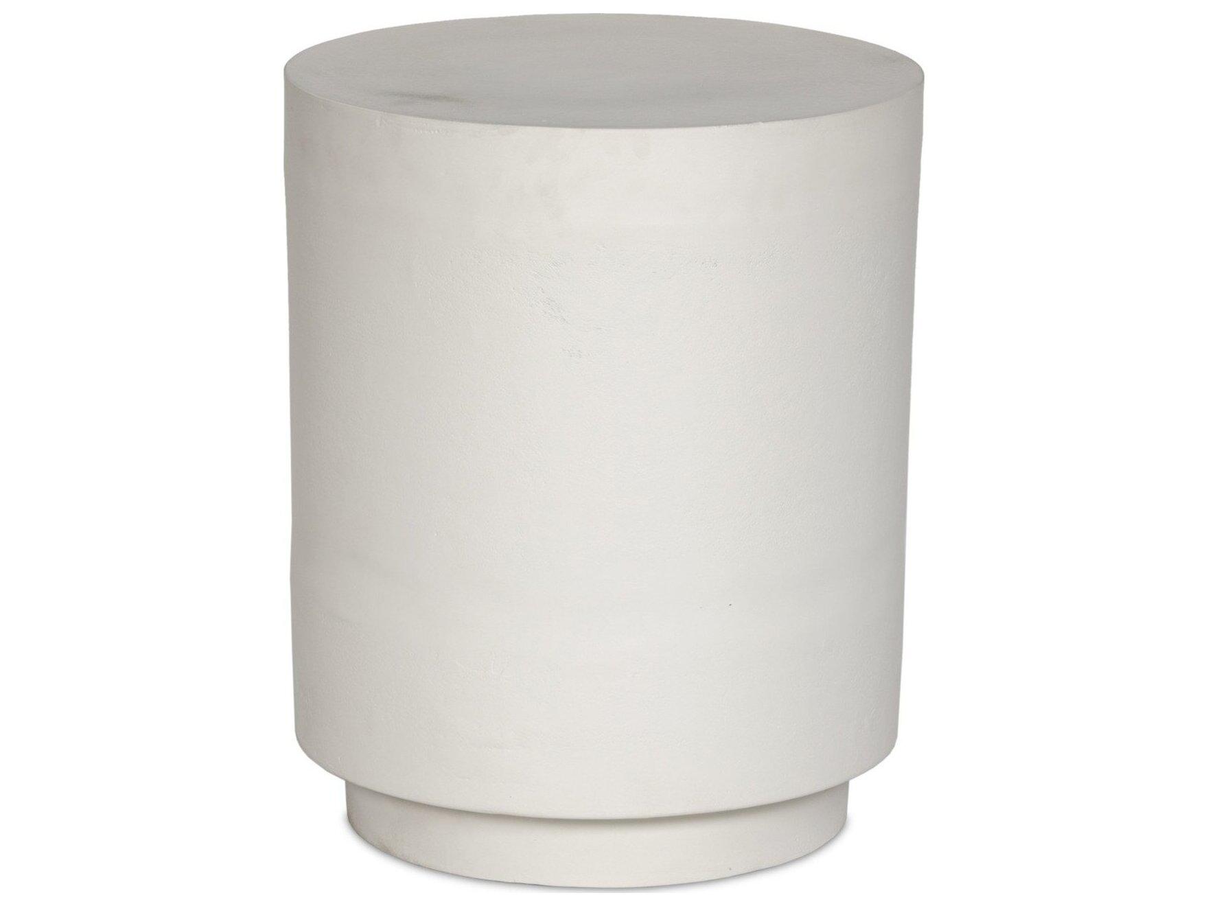 Four Hands Outdoor Marlow Javi Matte White Aluminum 15.57" Round End Table