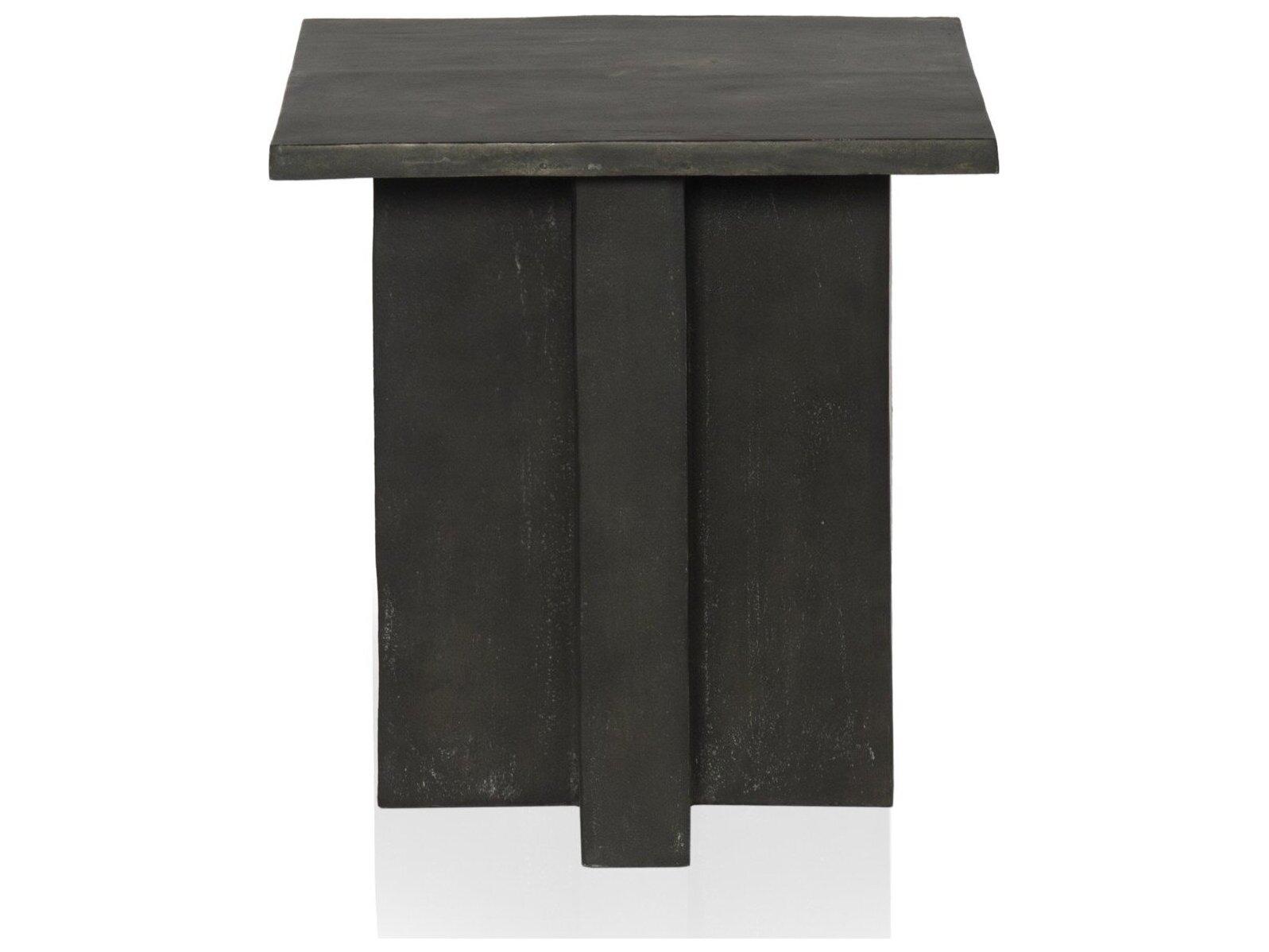 Four Hands Outdoor Marlow Aged Grey Square End Table