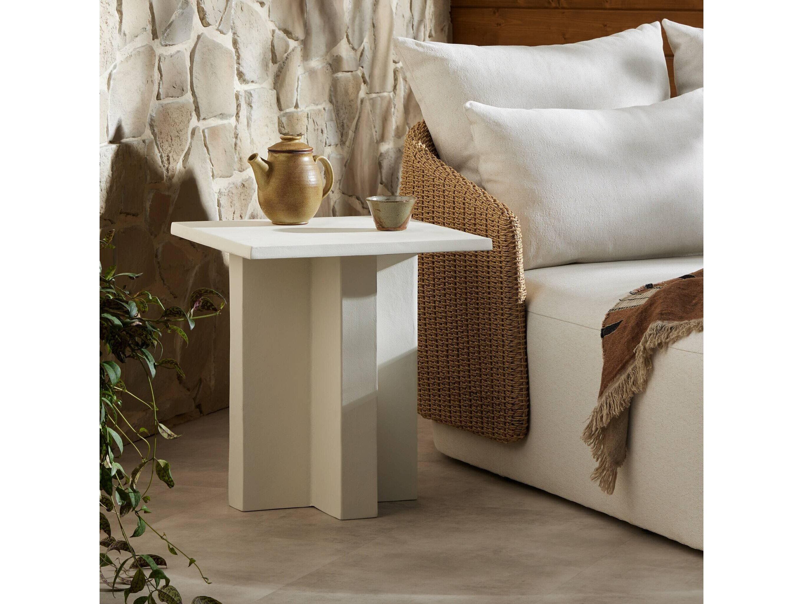 Four Hands Outdoor Marlow Cast Aluminum Square End Table