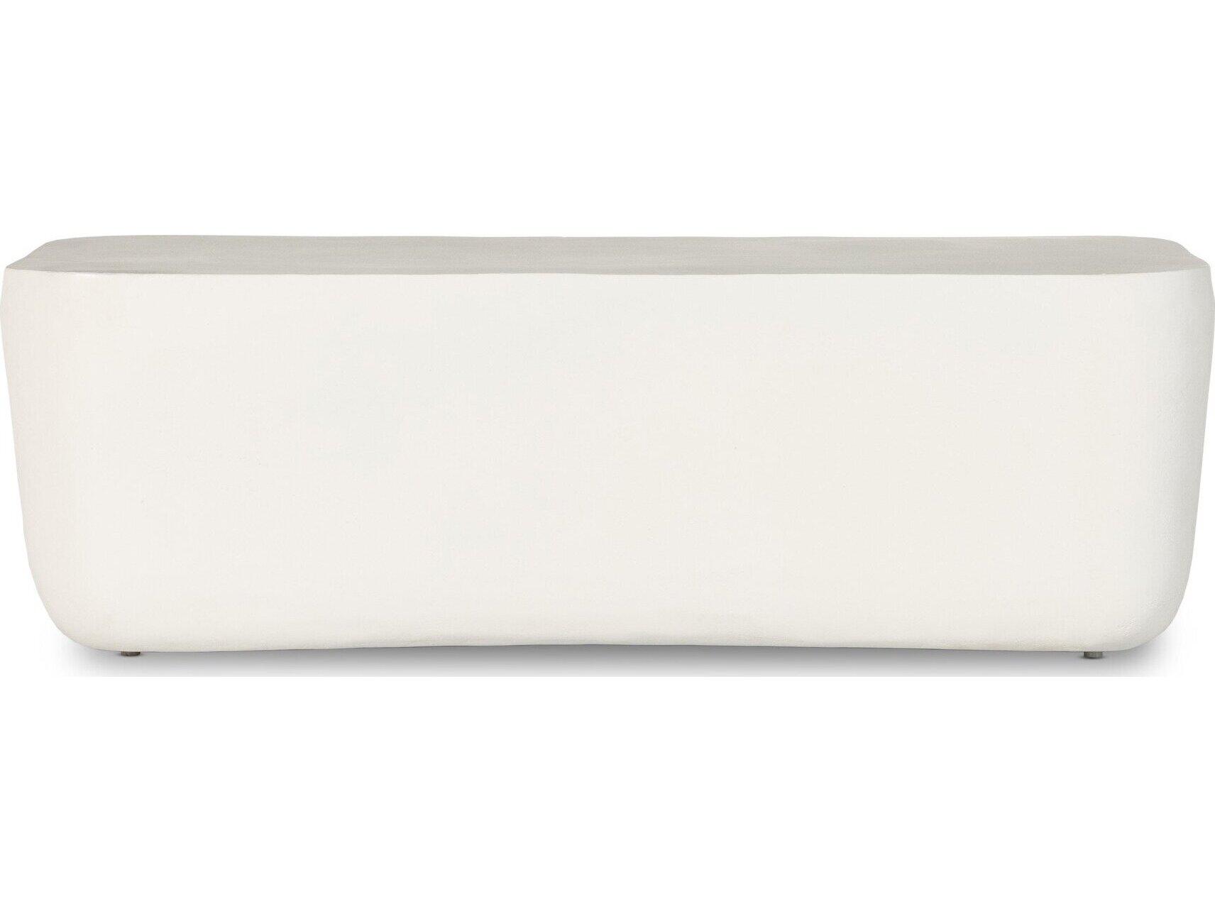 Four Hands Outdoor Marlow Matte White Rectangular Coffee Table