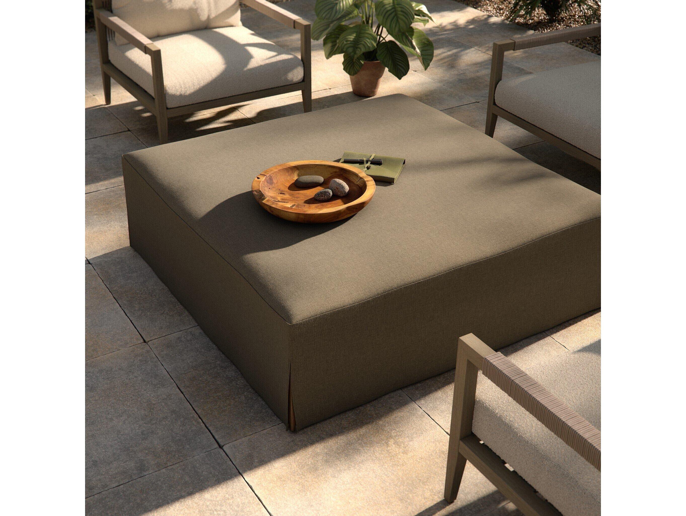 Four Hands Outdoor Solano Laskin Ottoman