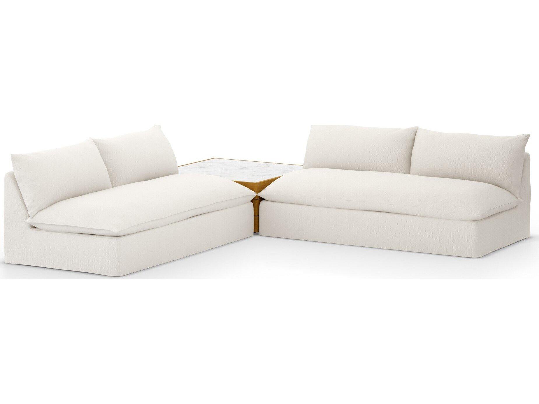 Four Hands Outdoor Solano Faye Cream Cushion Sofa