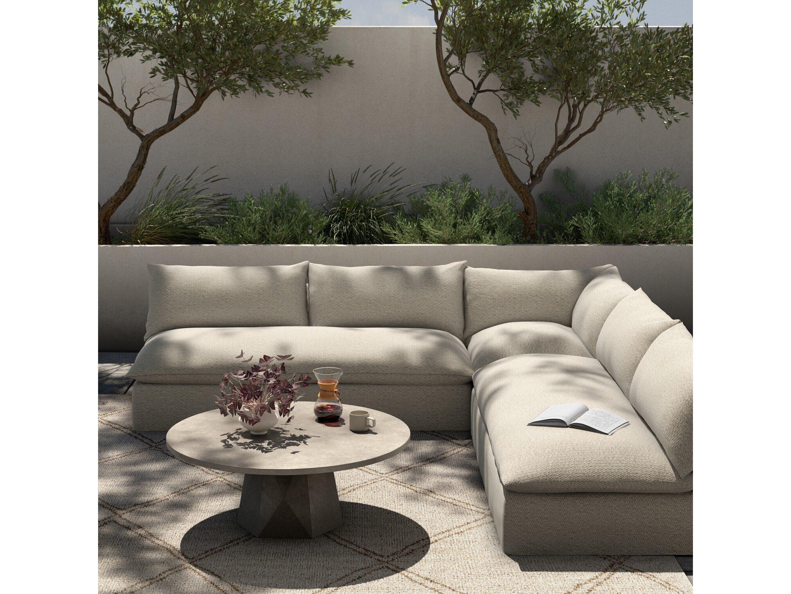 Four Hands Outdoor Solano Faye Sand Cushion Sofa