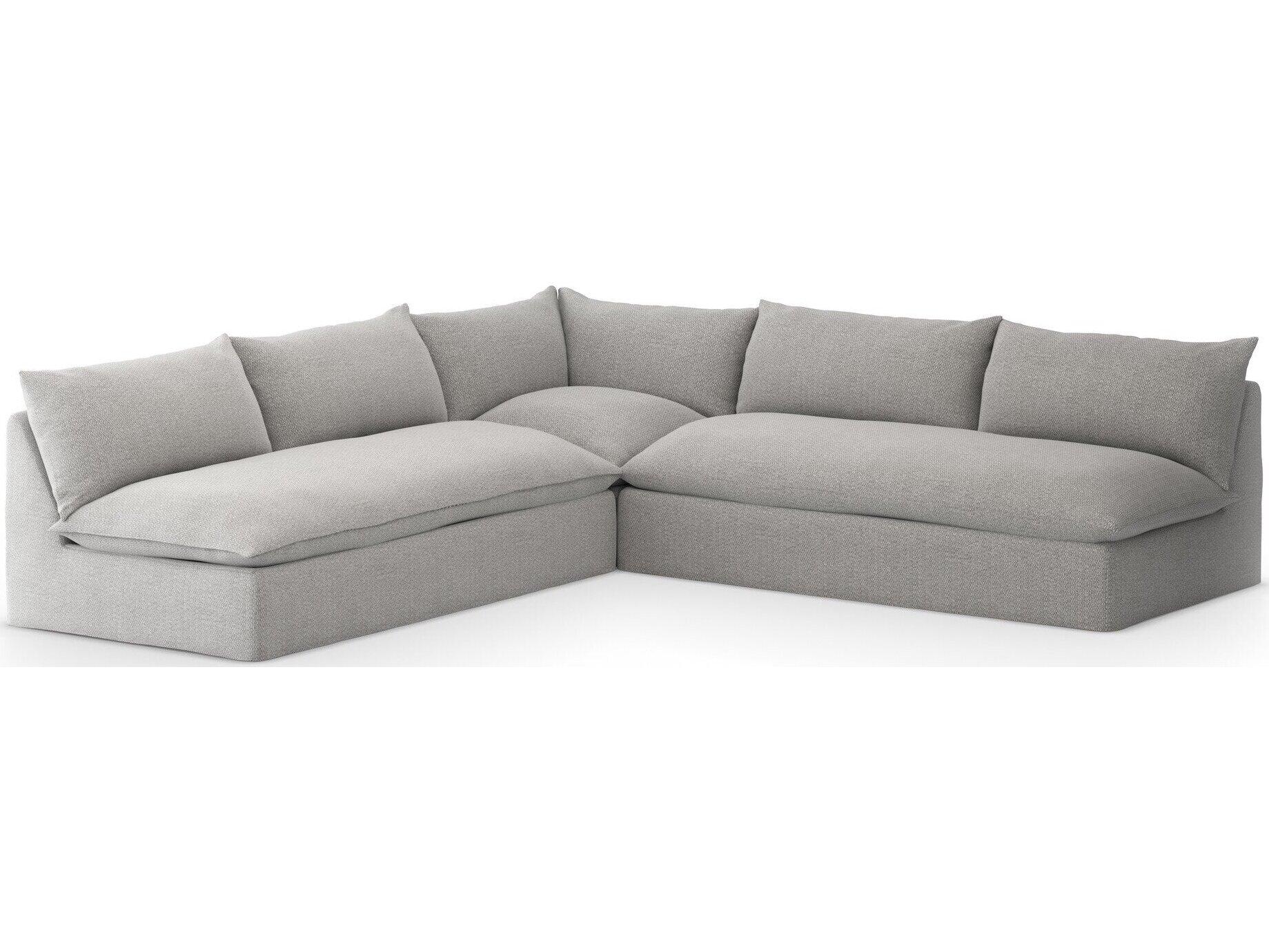 Four Hands Outdoor Solano Faye Ash Cushion Sofa