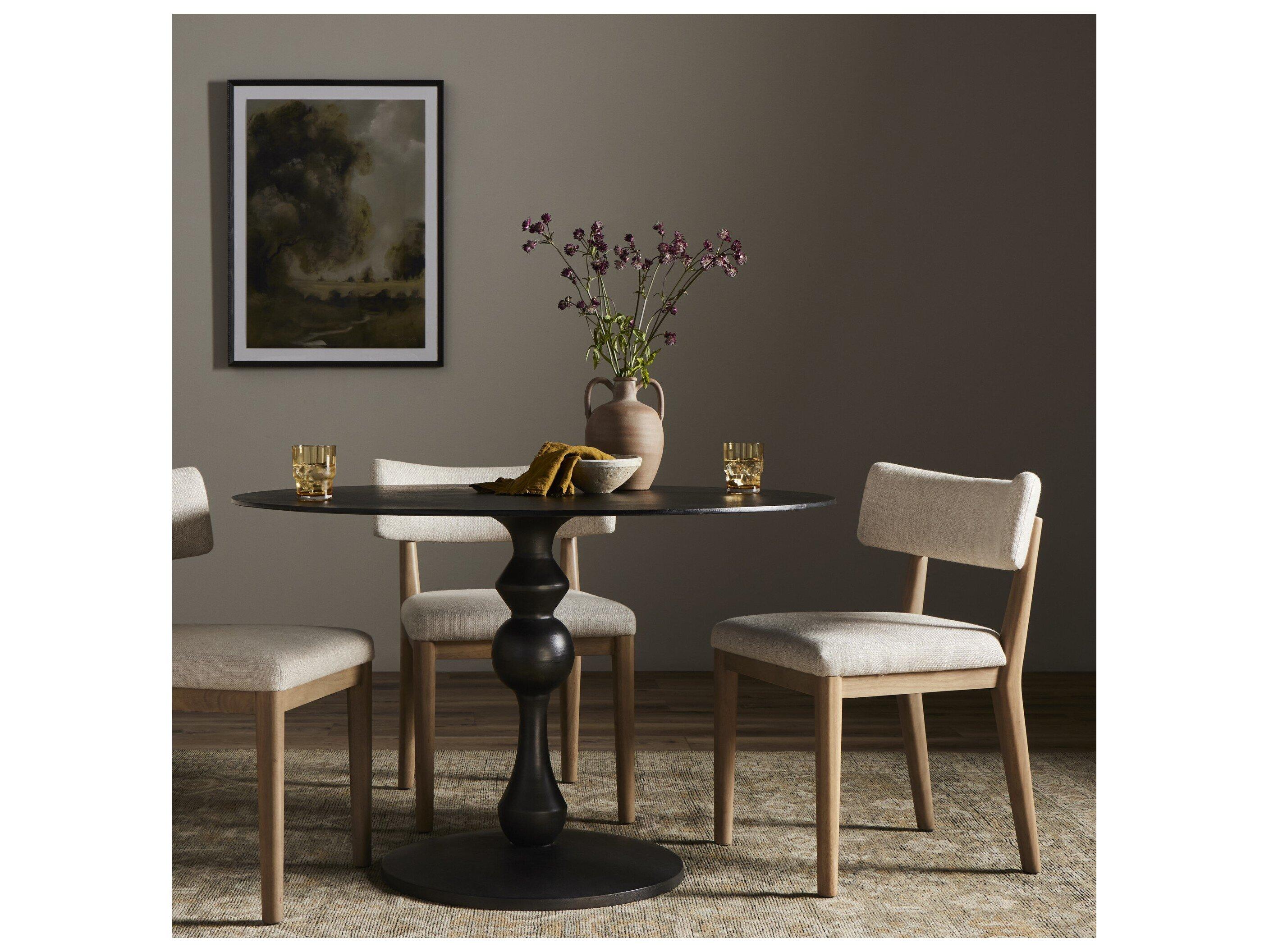 Four Hands Outdoor Marlow  Black Antique Round Bistro Table